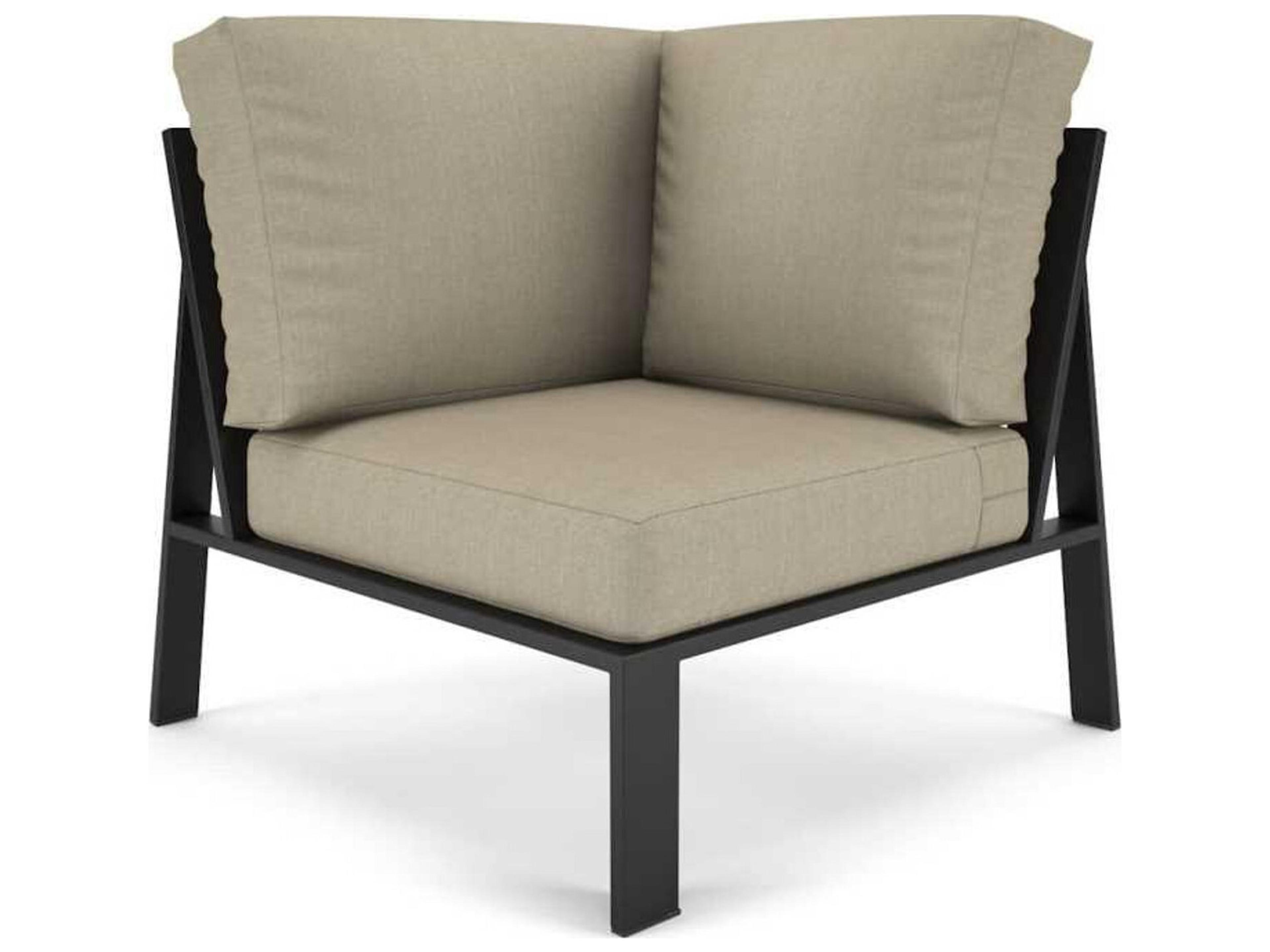 Hanover Slat Aluminum Sectional 90 Degree Corner Lounge Chair