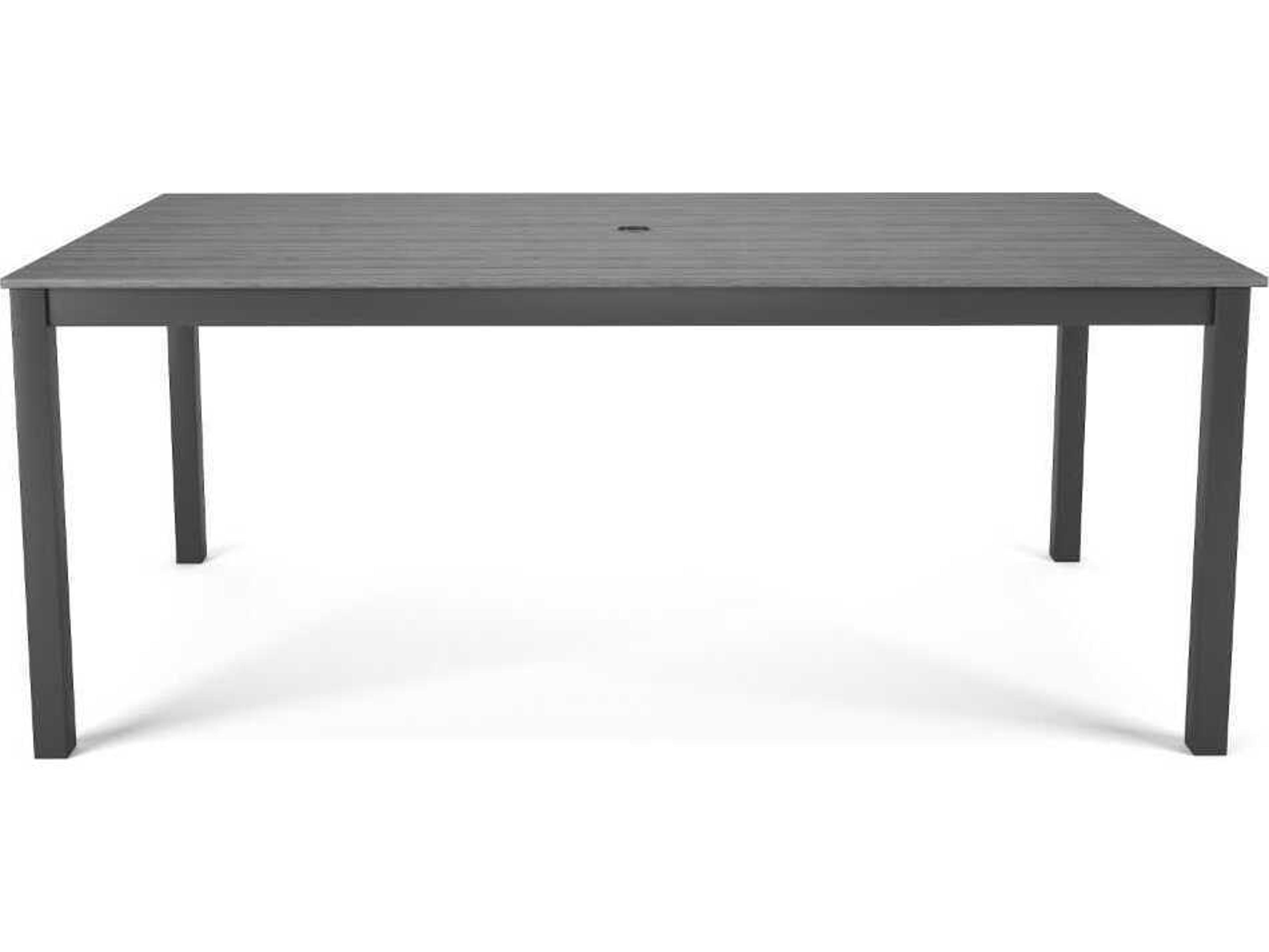 Forever Patio Ravello Dark Aluminum Rectangular Duraboard Top Dining Table