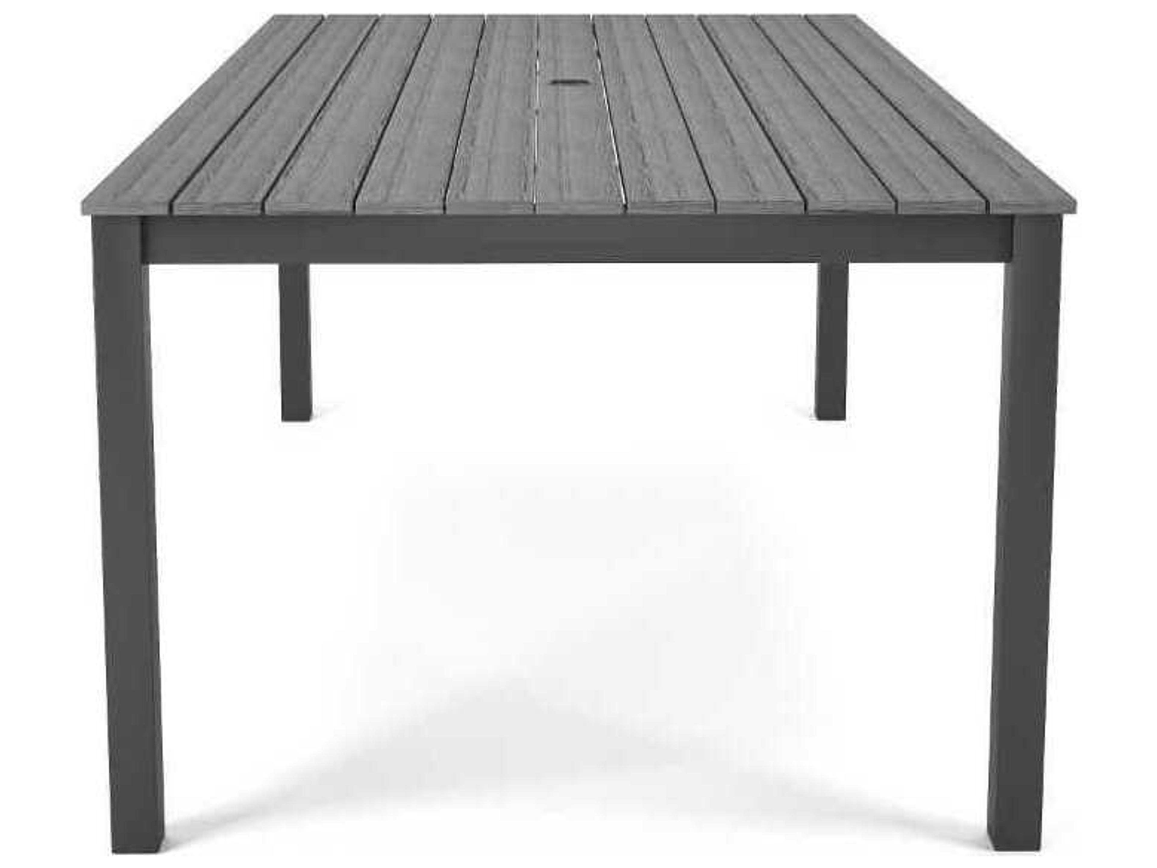 Forever Patio Ravello Dark Aluminum Rectangular Duraboard Top Dining Table