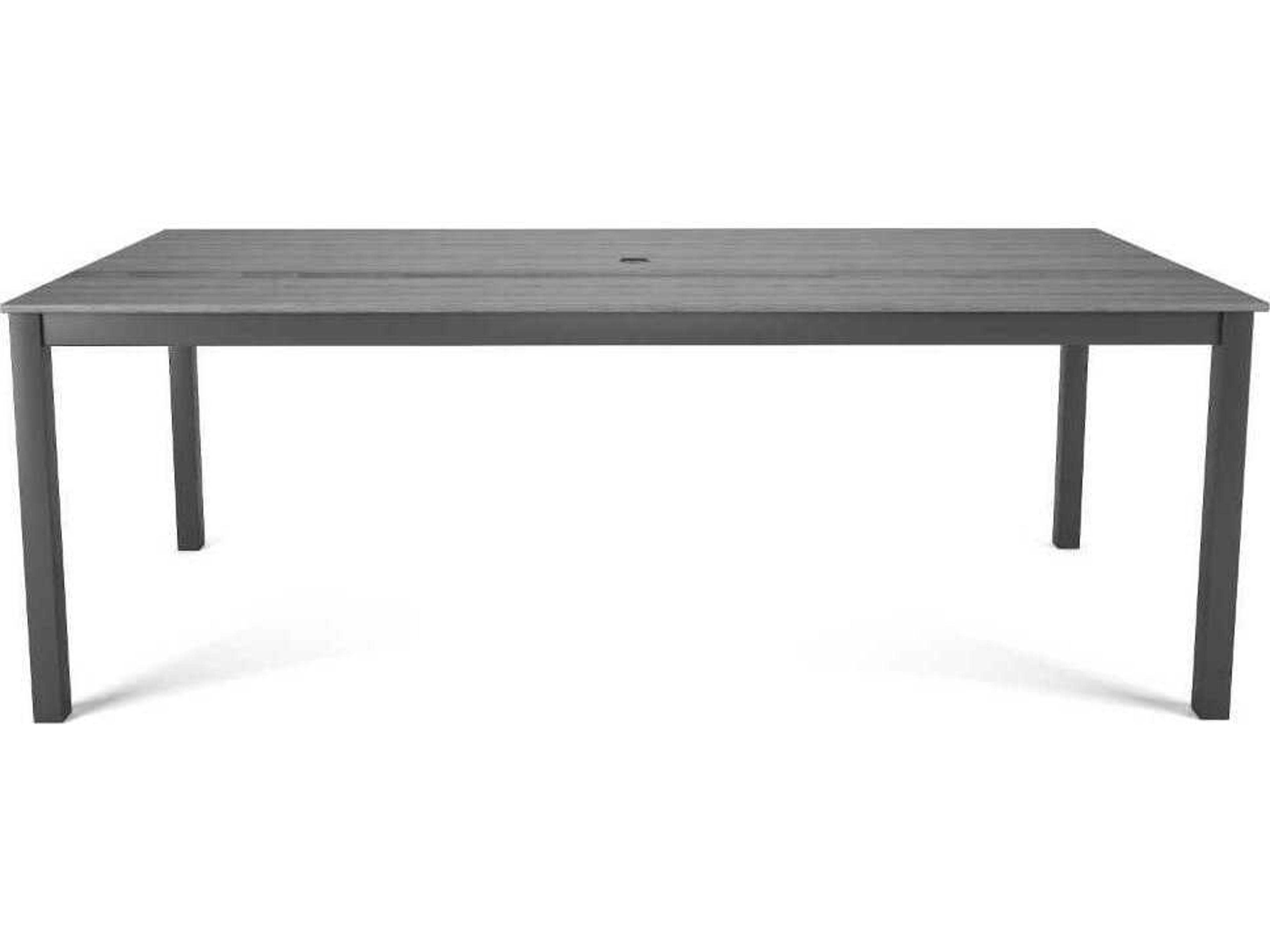 Forever Patio Ravello Dark Aluminum Rectangular Duraboard Top Dining Table