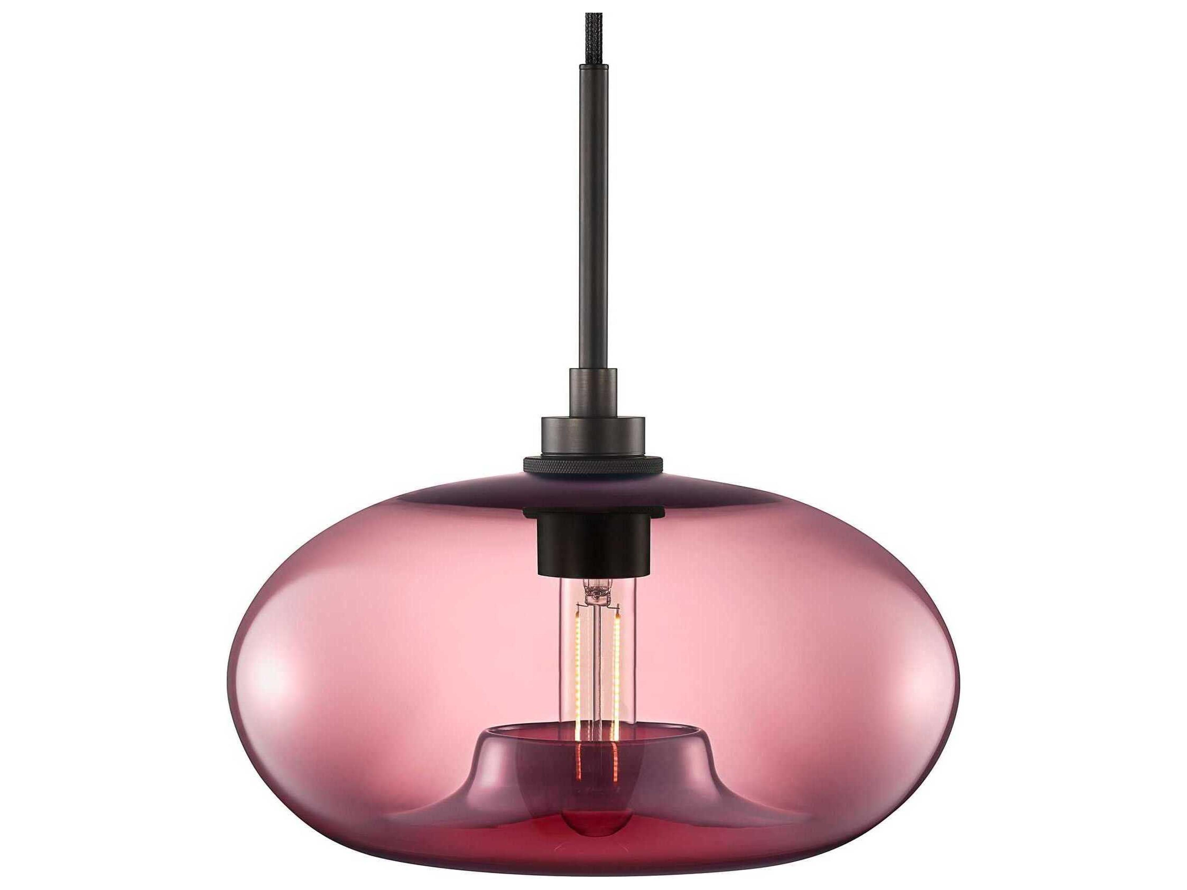 Silica Aurora 1-Light Plum Purple Round Mini Pendant