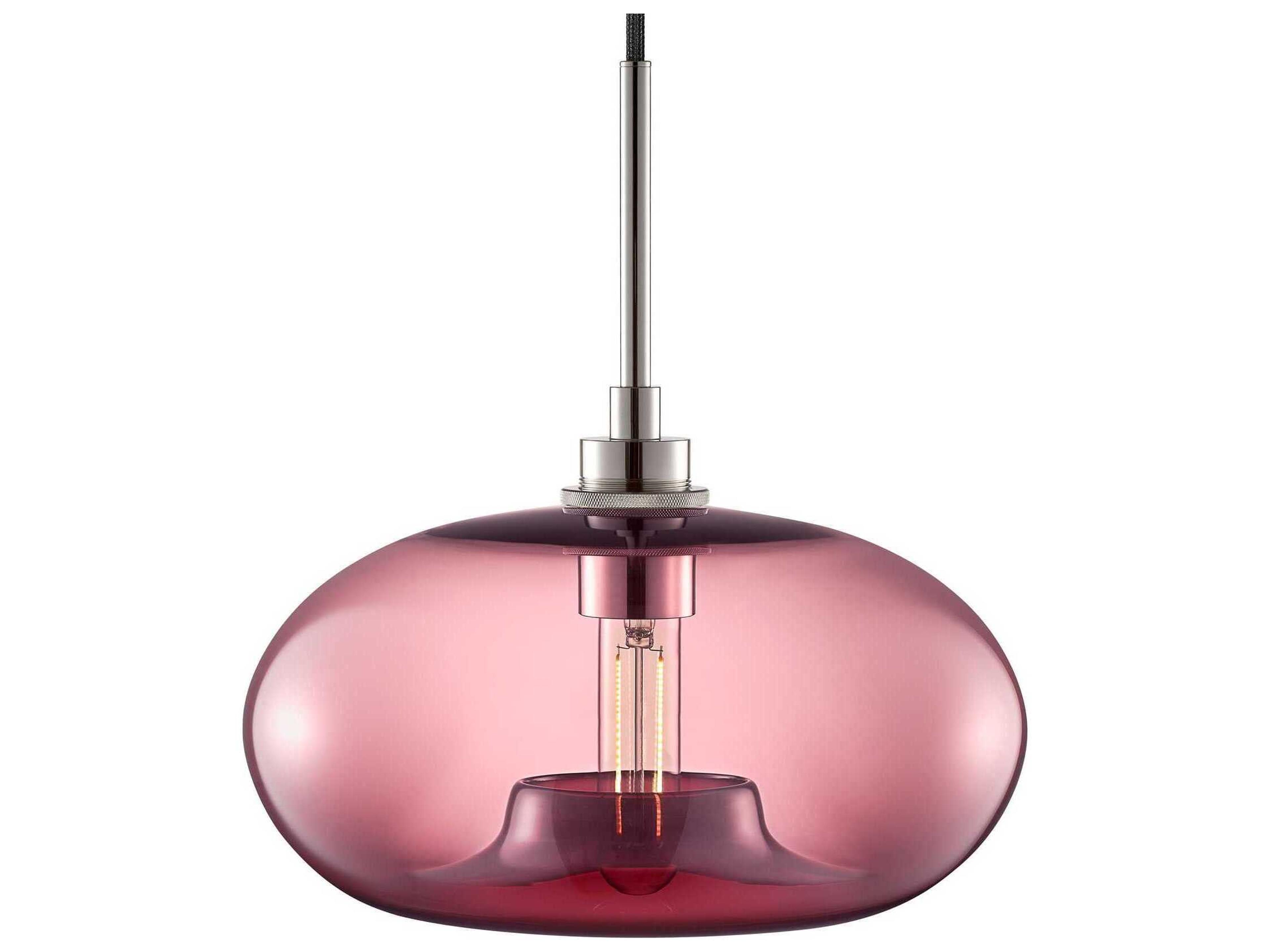 Niche Silica Aurora 1-Light Plum Purple Round Mini Pendant