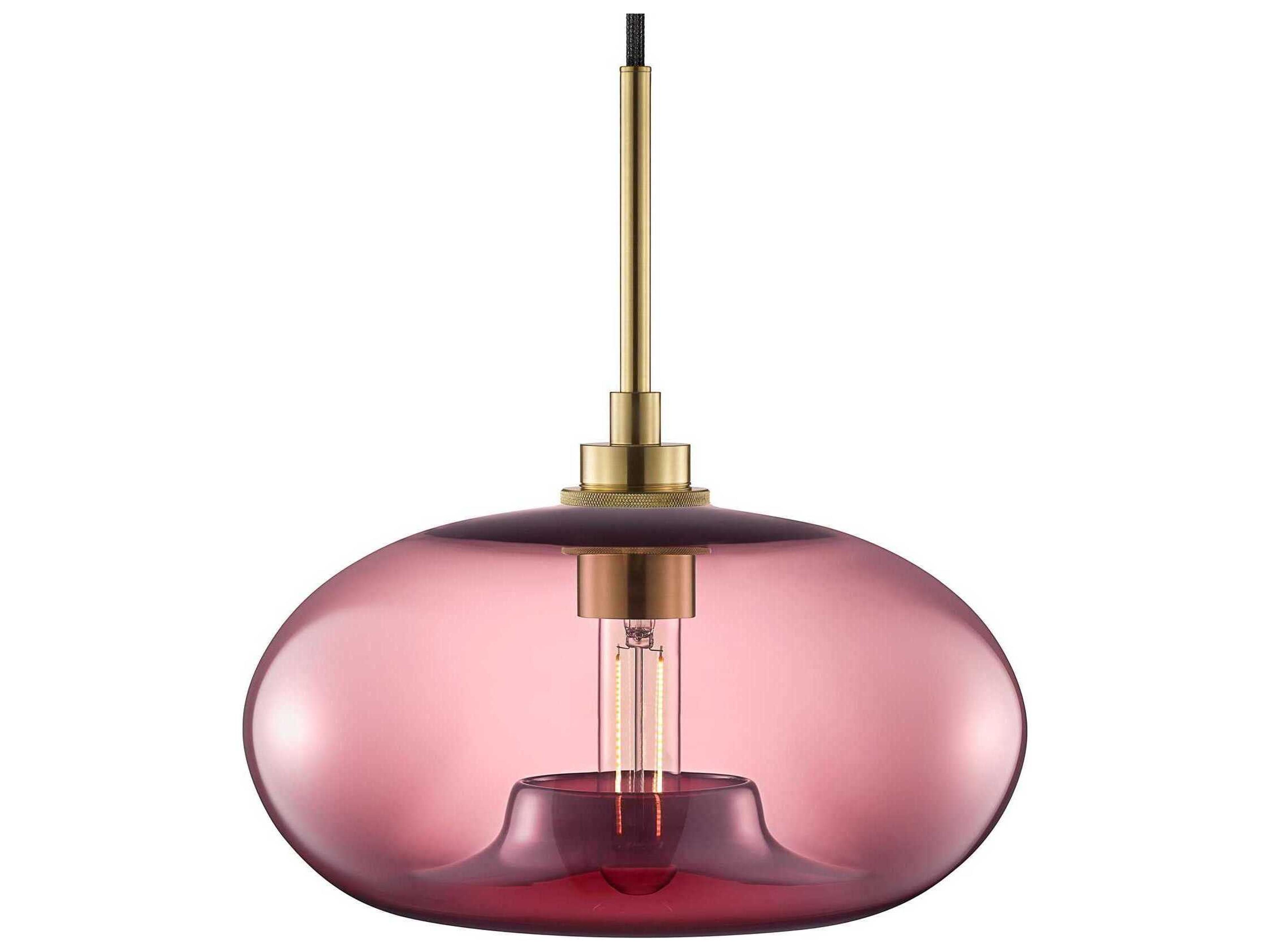 Niche Silica Aurora 1-Light Plum Purple Round Mini Pendant