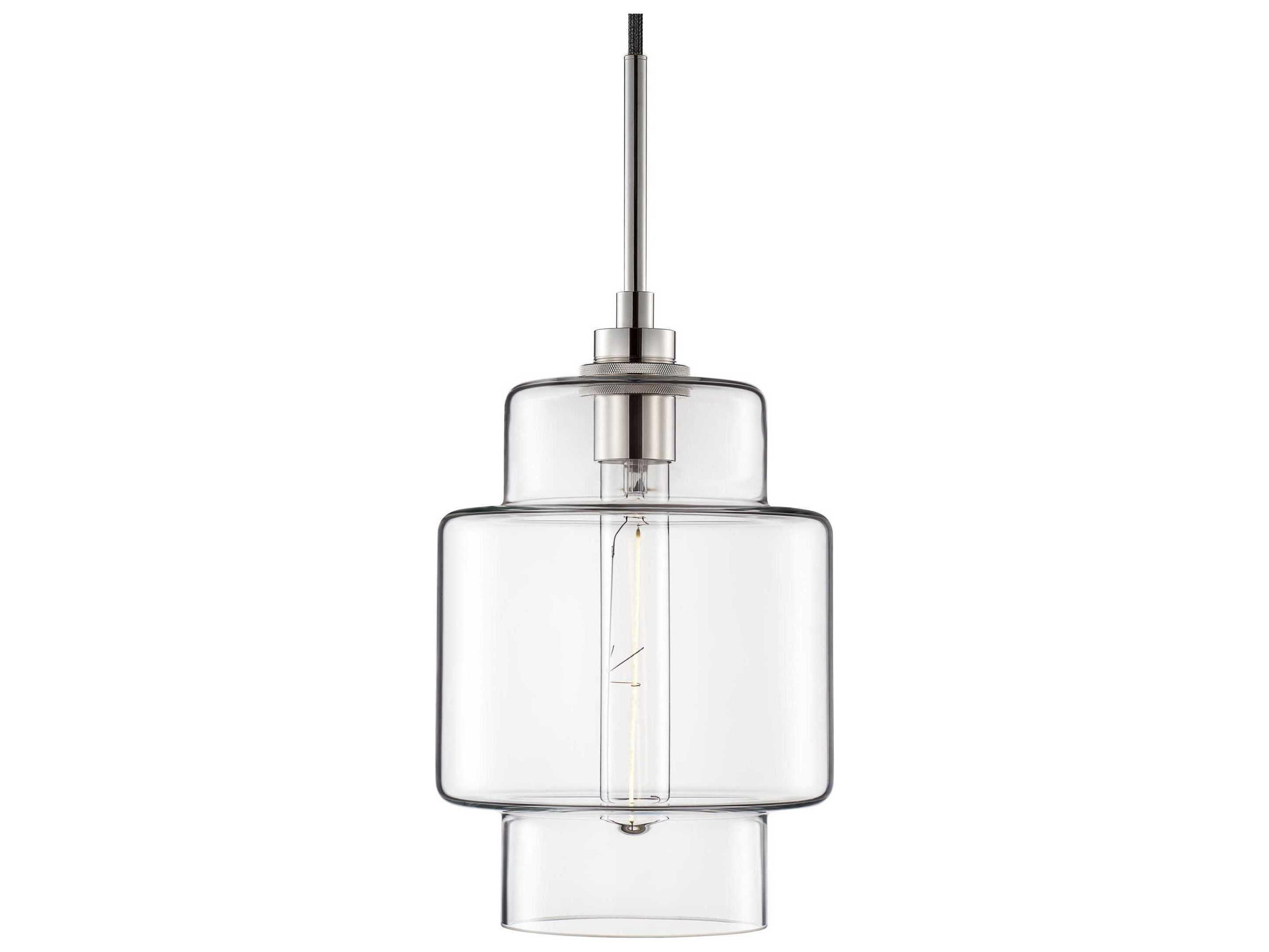 Niche Crystalline Axia 1-Light Clear Tiered Mini Pendant