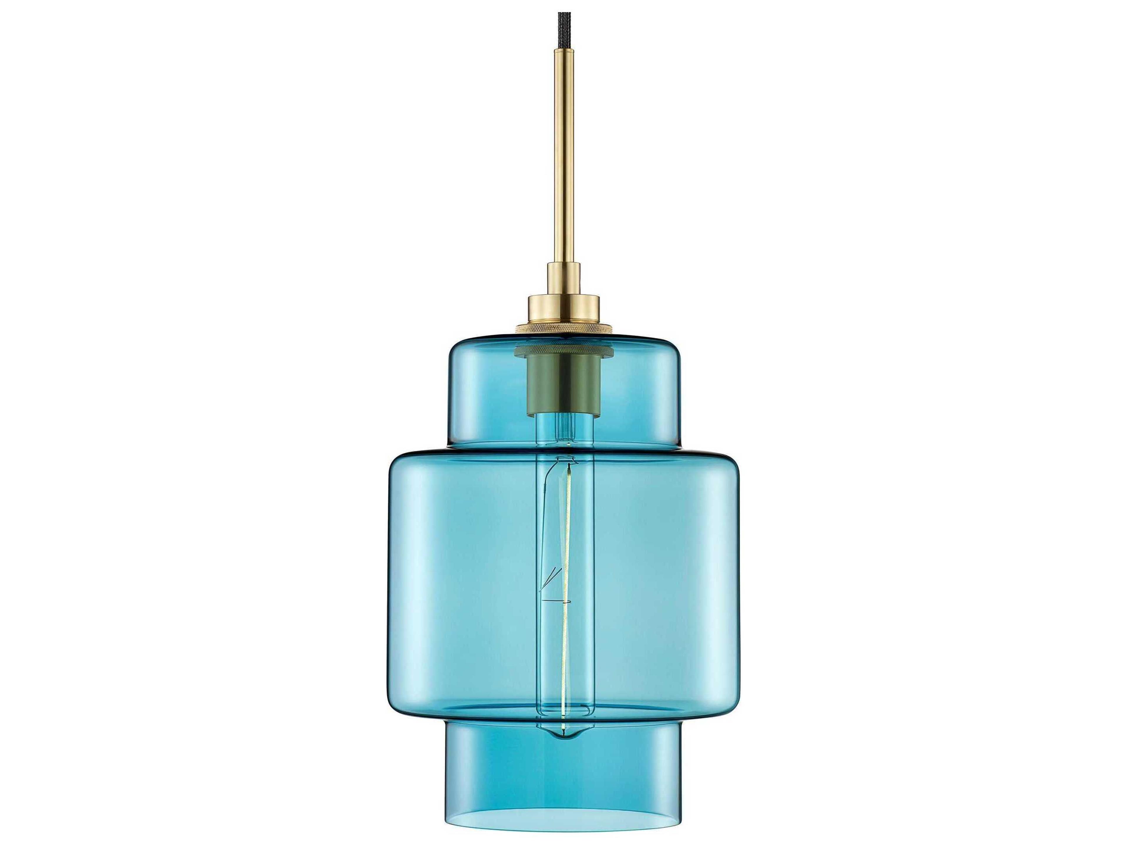 Niche Crystalline Axia 1-Light Condesa Blue Tiered Mini Pendant