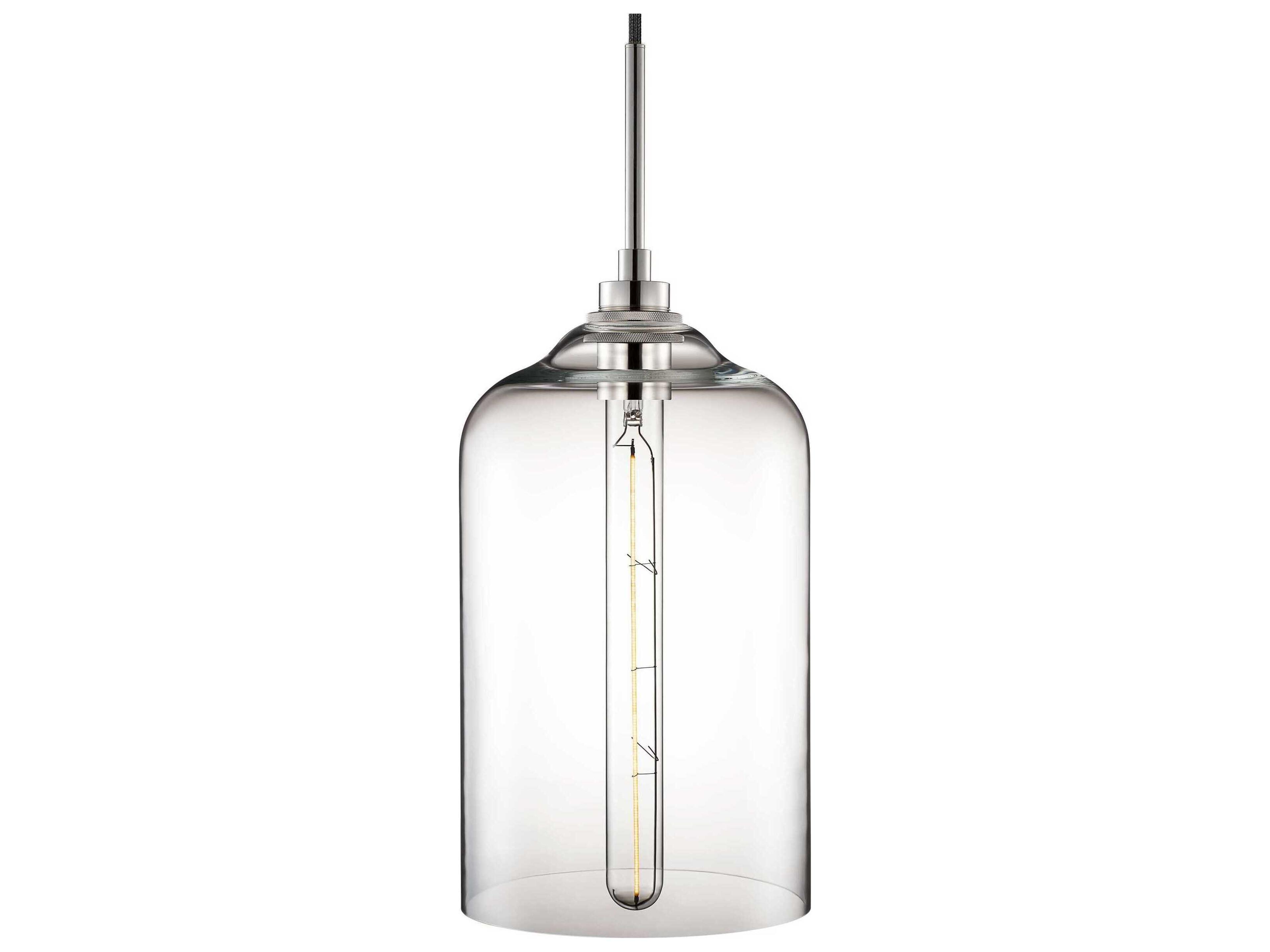 Silica Bella 1-Light Clear Bell Mini Pendant