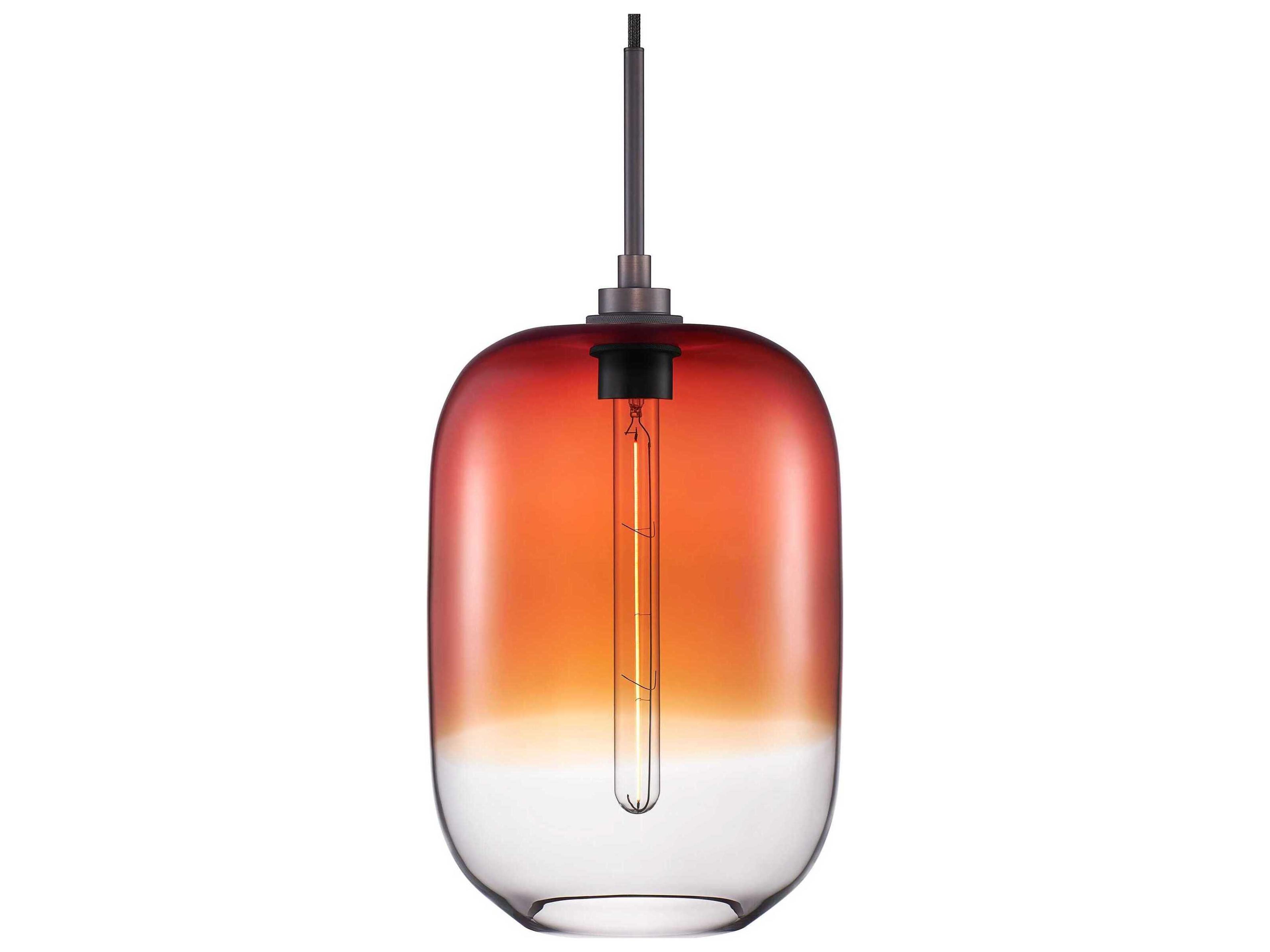 Balon Ombra 1-Light Cardinal Clear Orange Mini Pendant