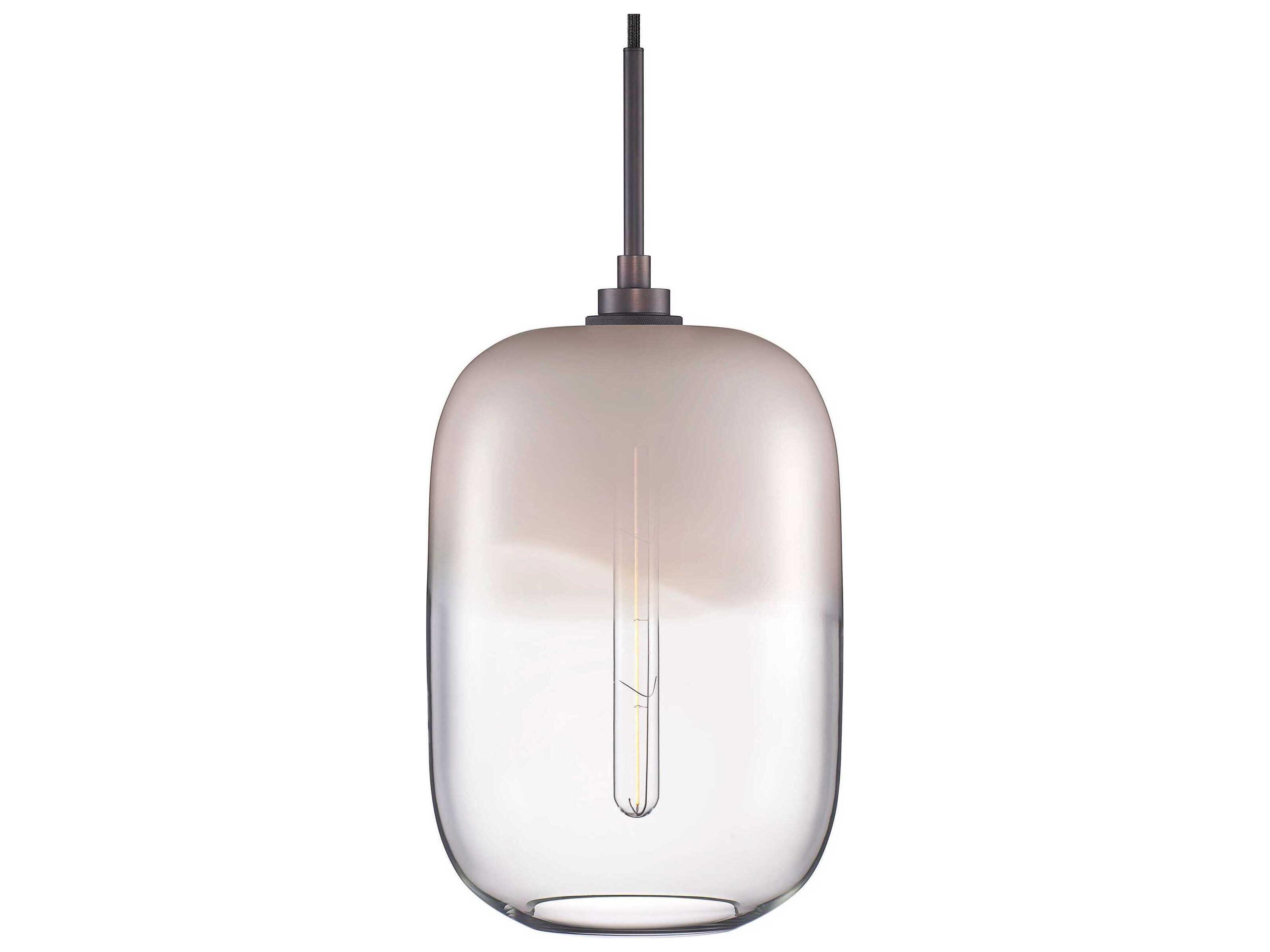 Balon Ombra 1-Light Opaline Clear Gray Mini Pendant