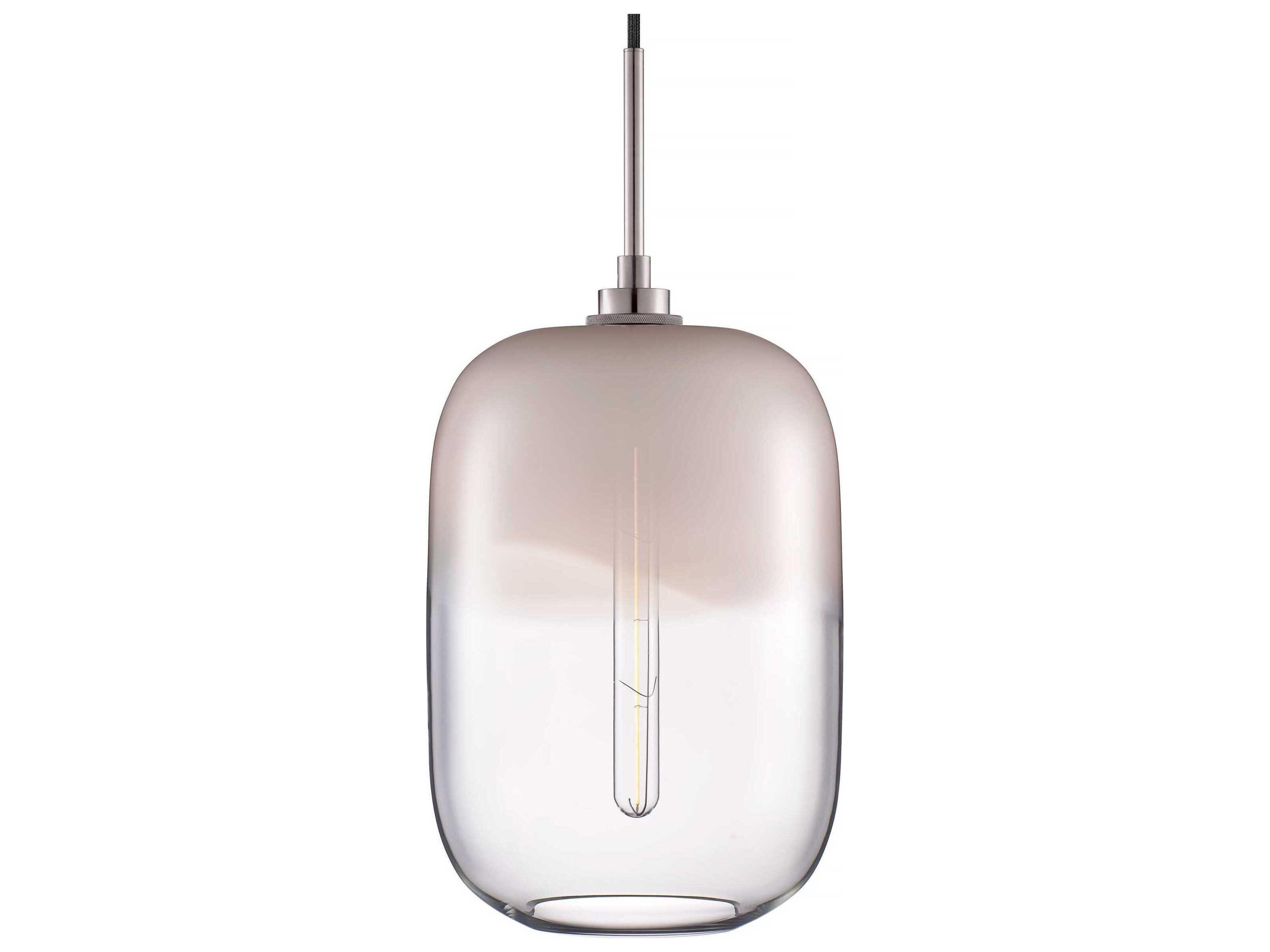 Niche Balon Ombra 1-Light Opaline Clear Gray Mini Pendant