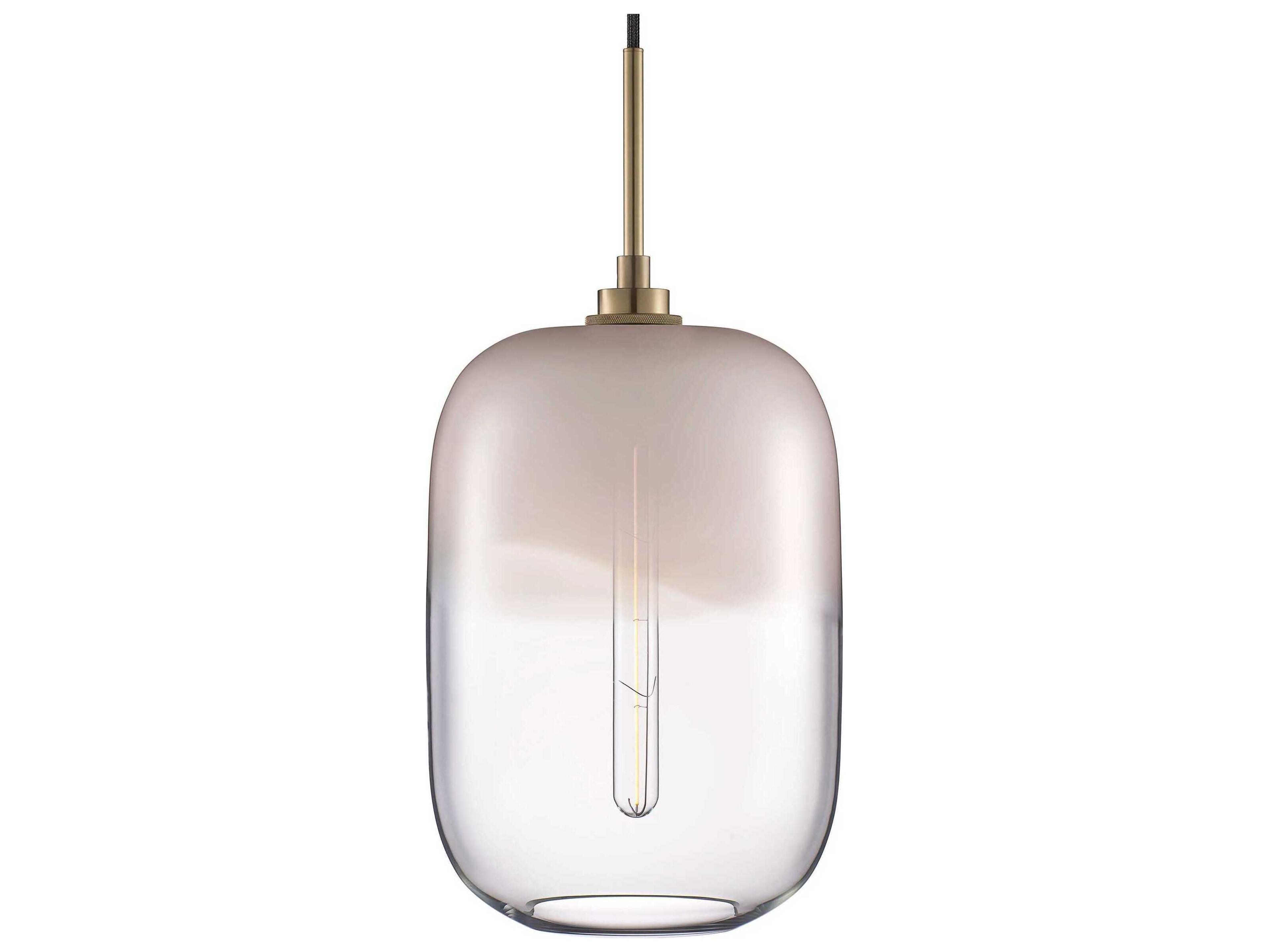 Niche Balon Ombra 1-Light Opaline Clear Gray Mini Pendant