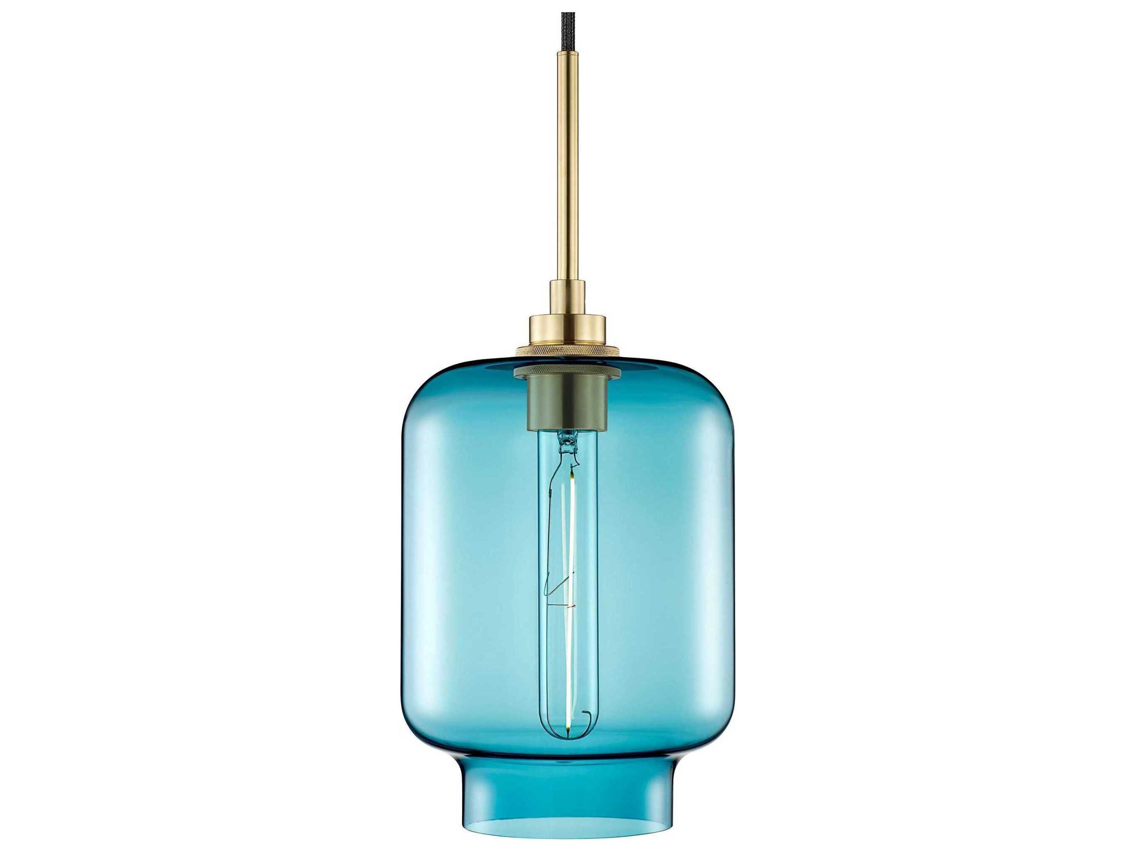 Niche Crystalline Calla 1-Light Condesa Blue Mini Pendant