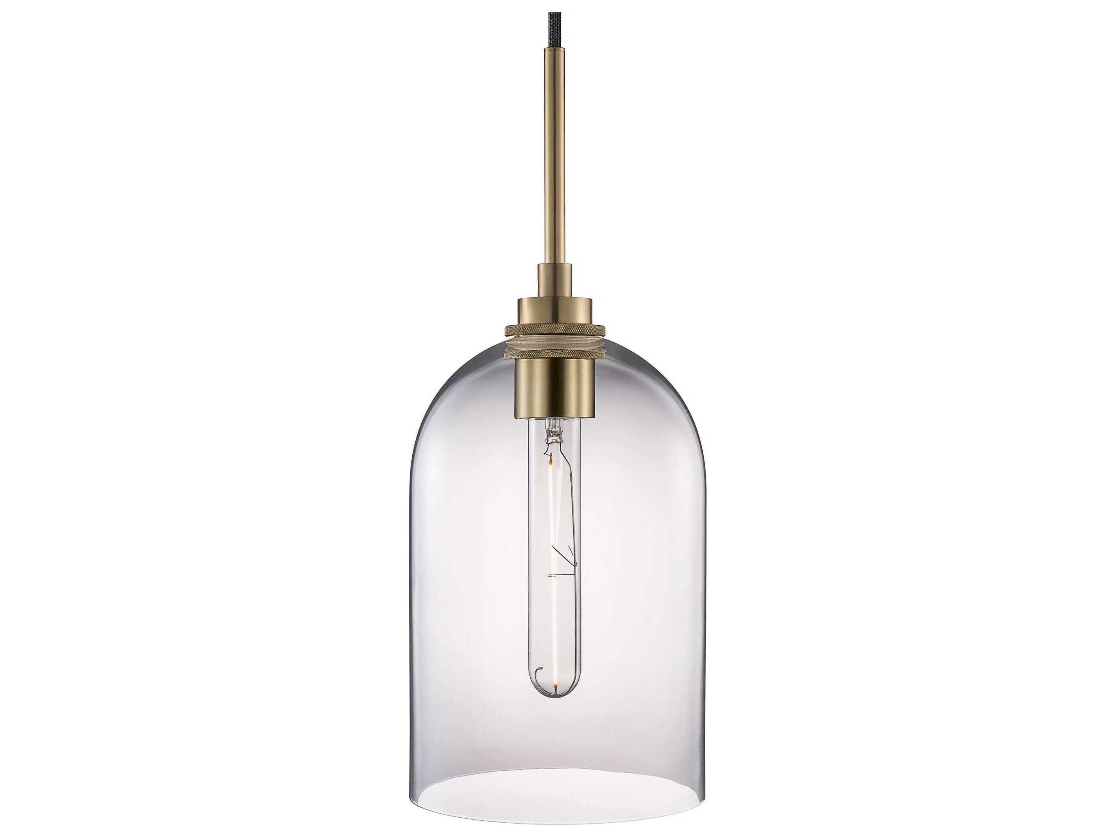 Niche Cloche 1-Light Clear Bell Mini Pendant