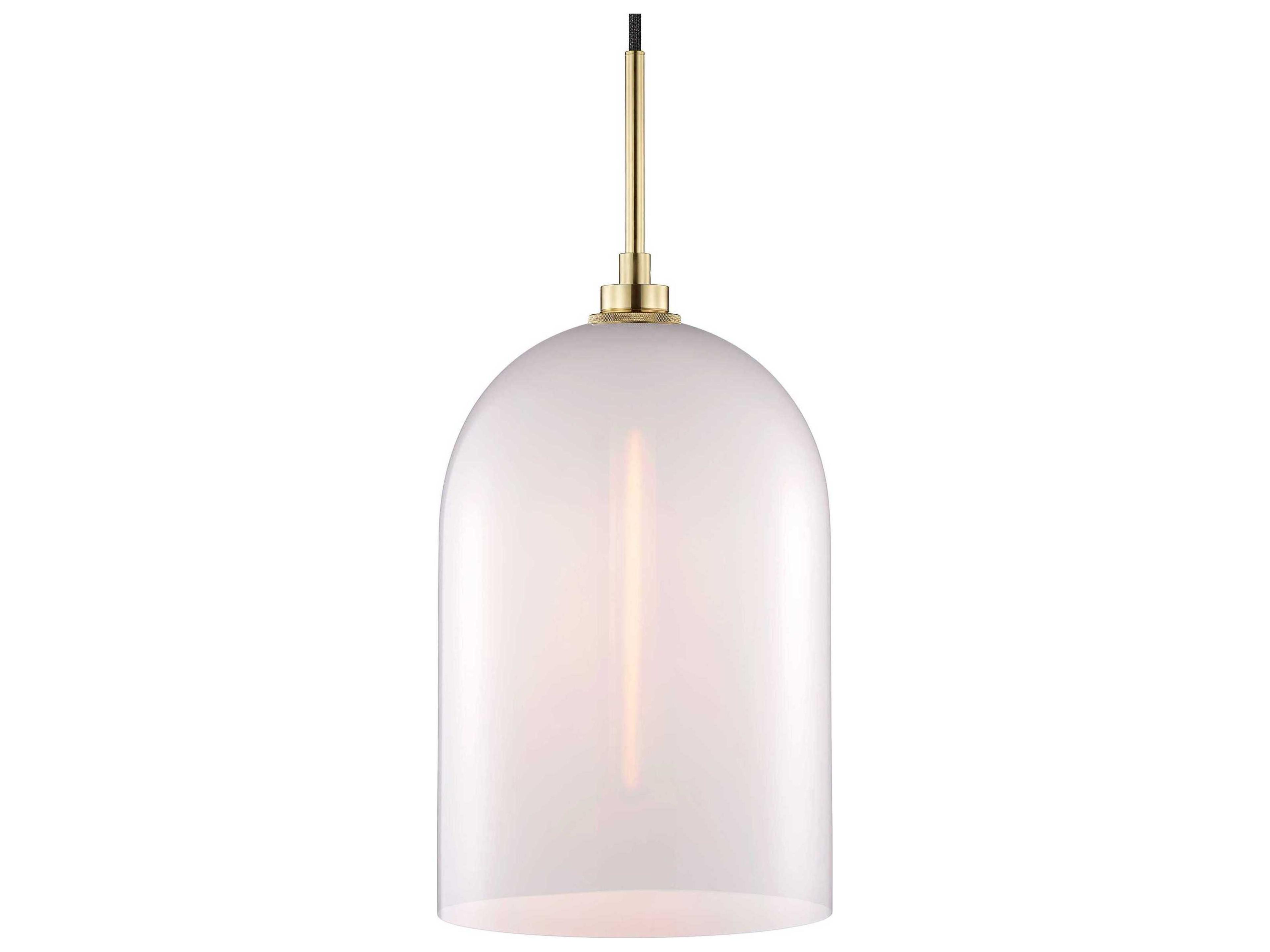 Niche Cloche Grand 1-Light Opaline White Bell Mini Pendant
