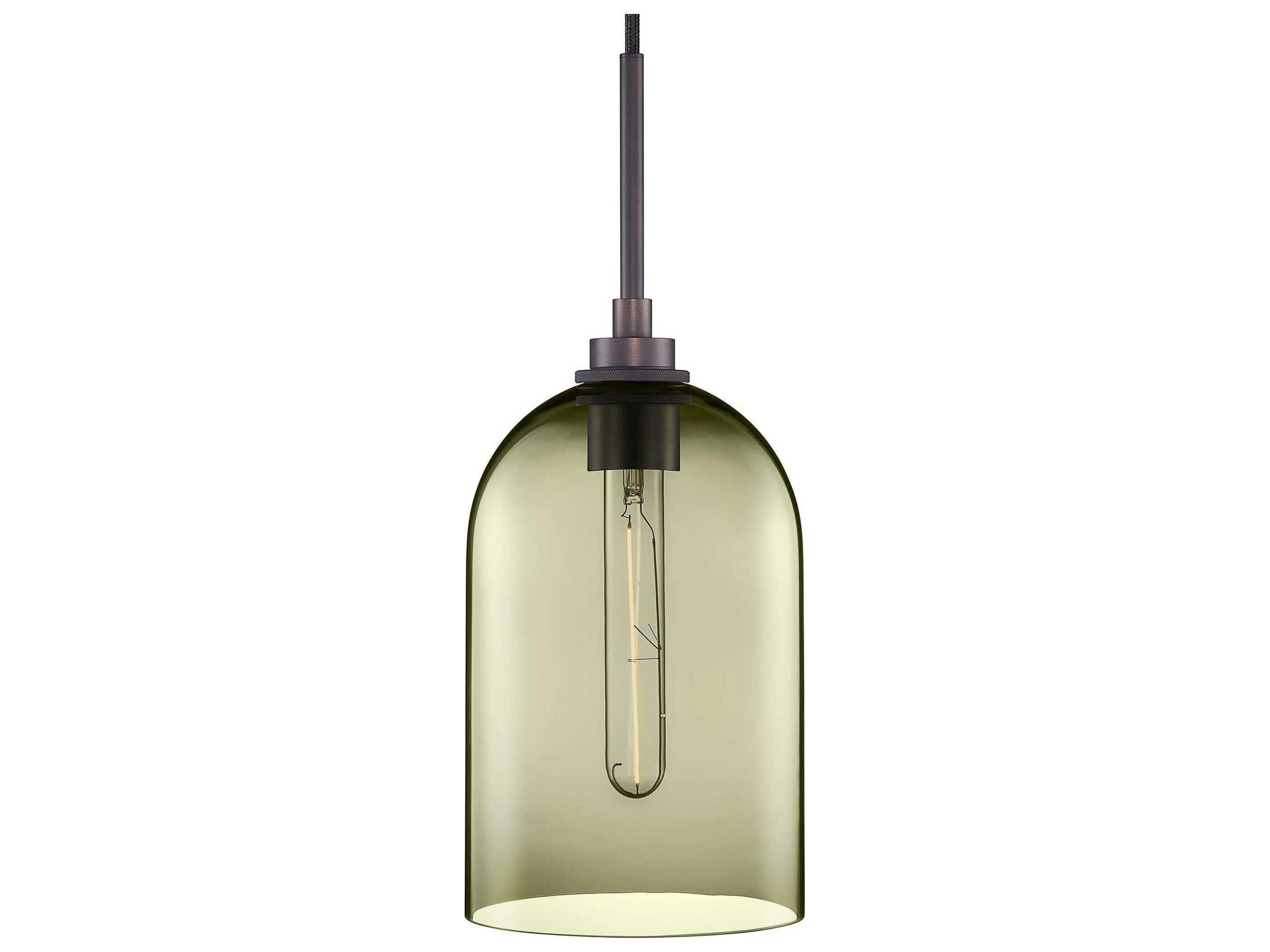 Cloche 1-Light Moss Green Bell Mini Pendant