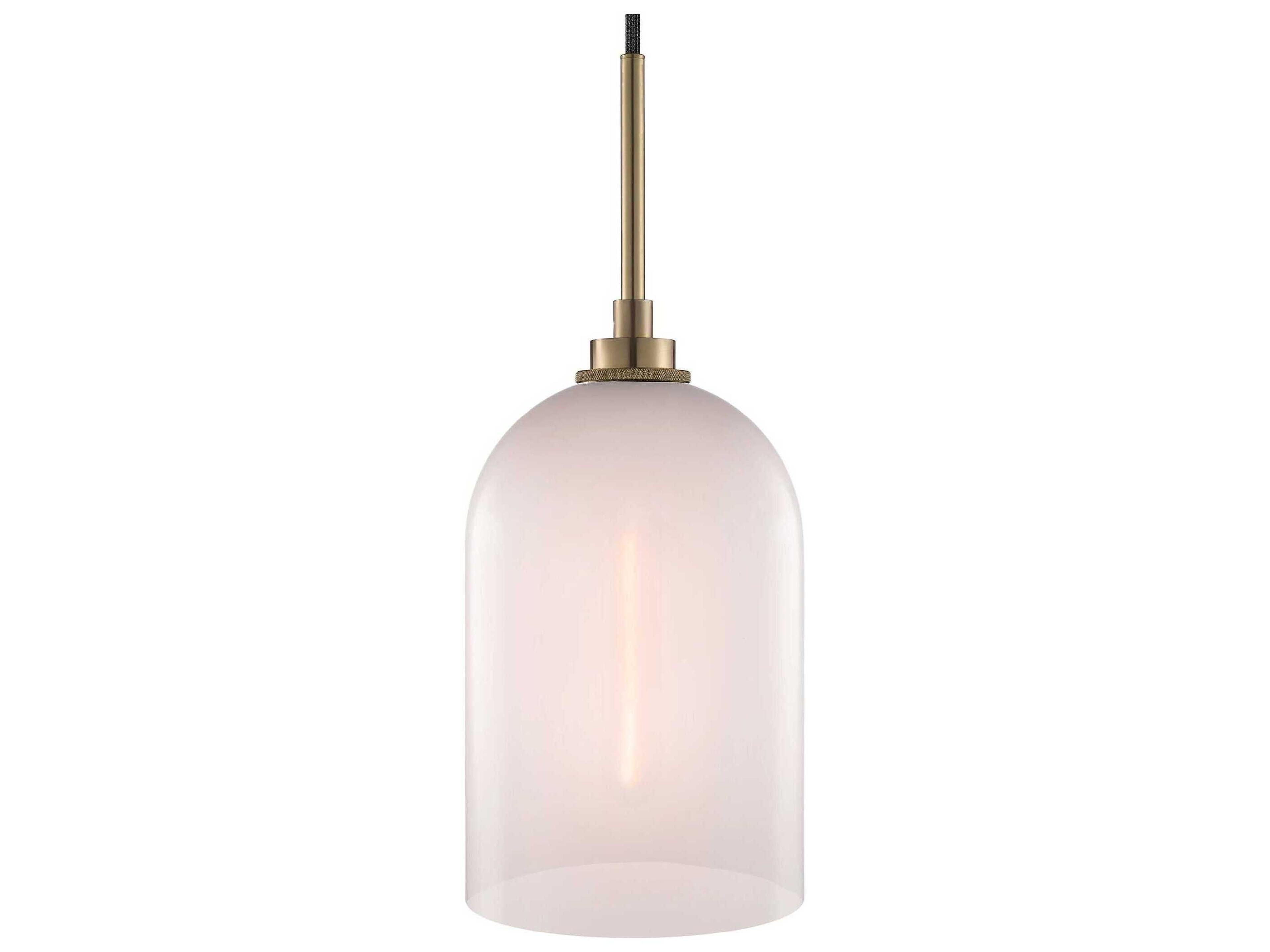 Niche Cloche 1-Light Opaline White Bell Mini Pendant