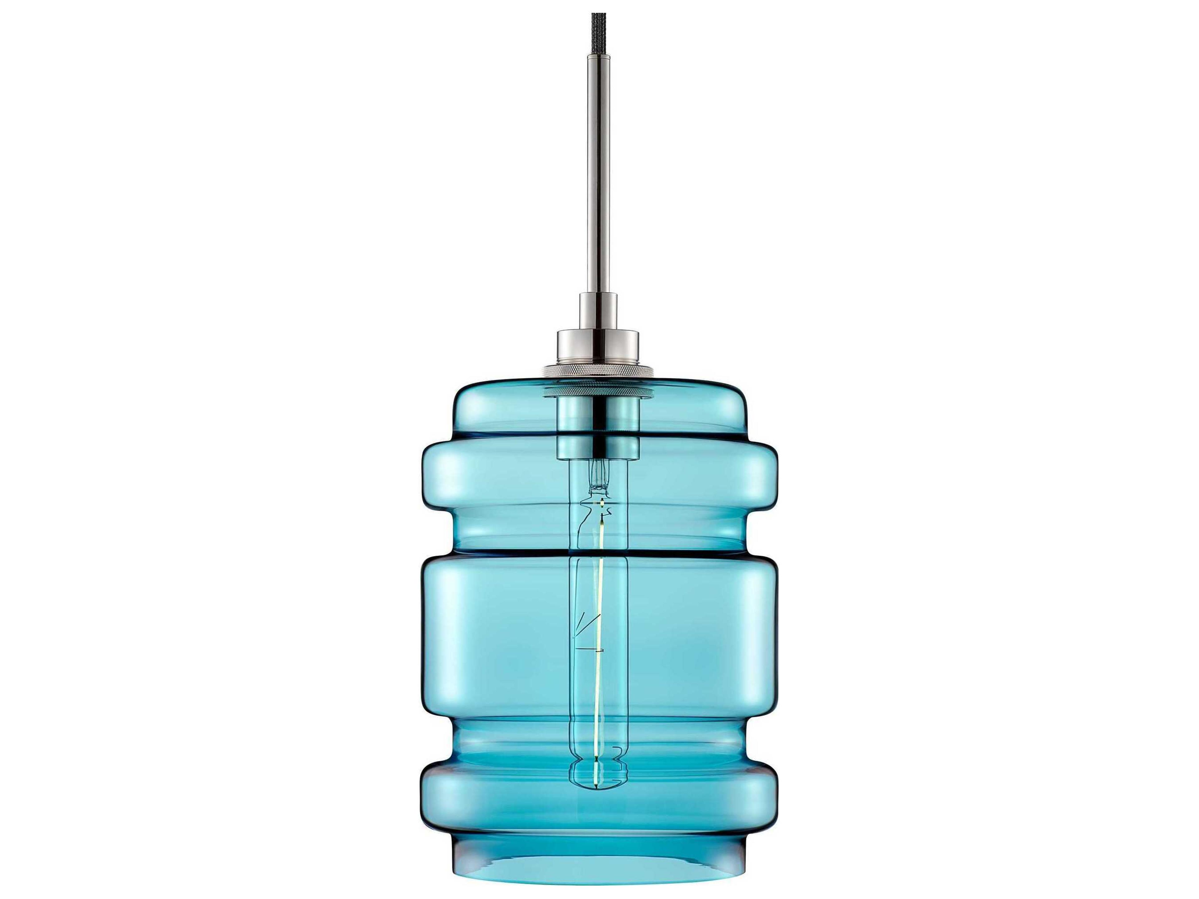 Niche Crystalline Delinea 1-Light Condesa Blue Cylinder Mini Pendant