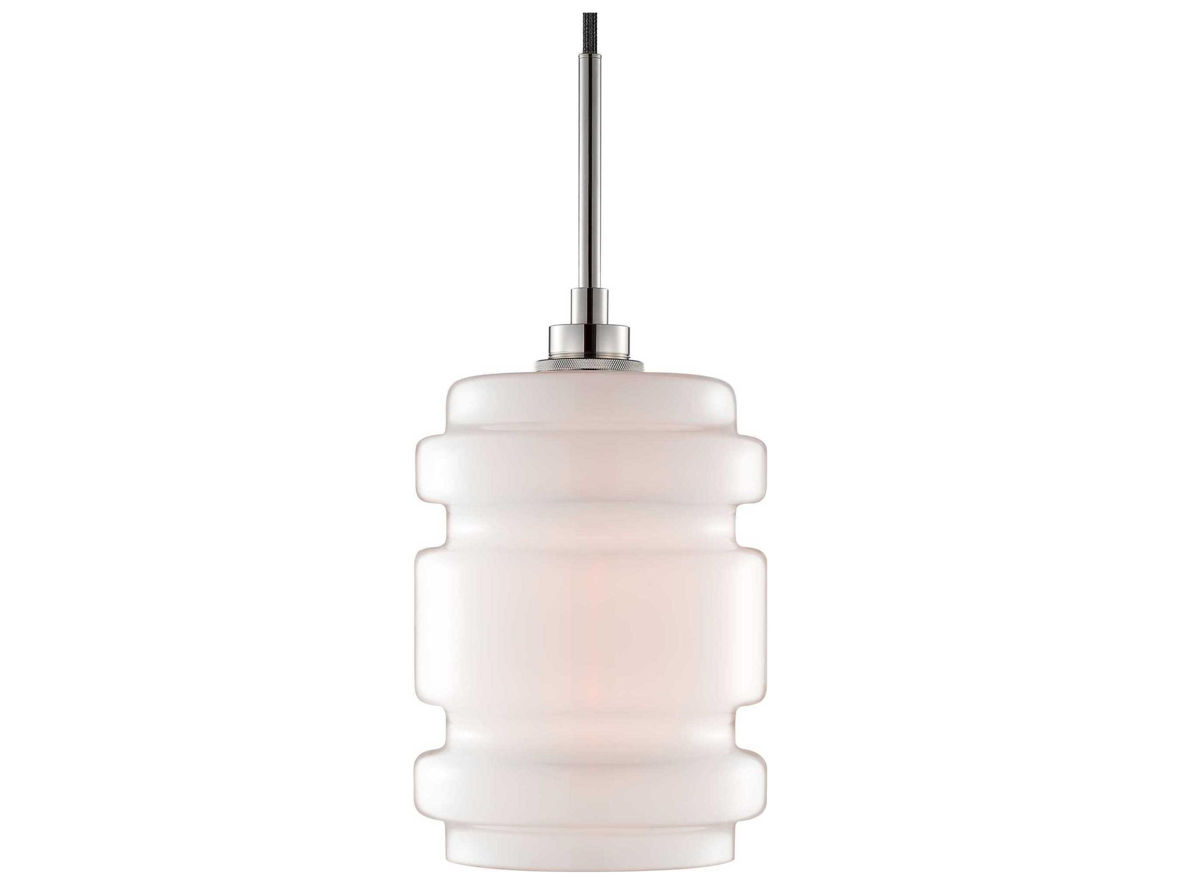 Niche Crystalline Delinea 1-Light Opaline White Cylinder Mini Pendant