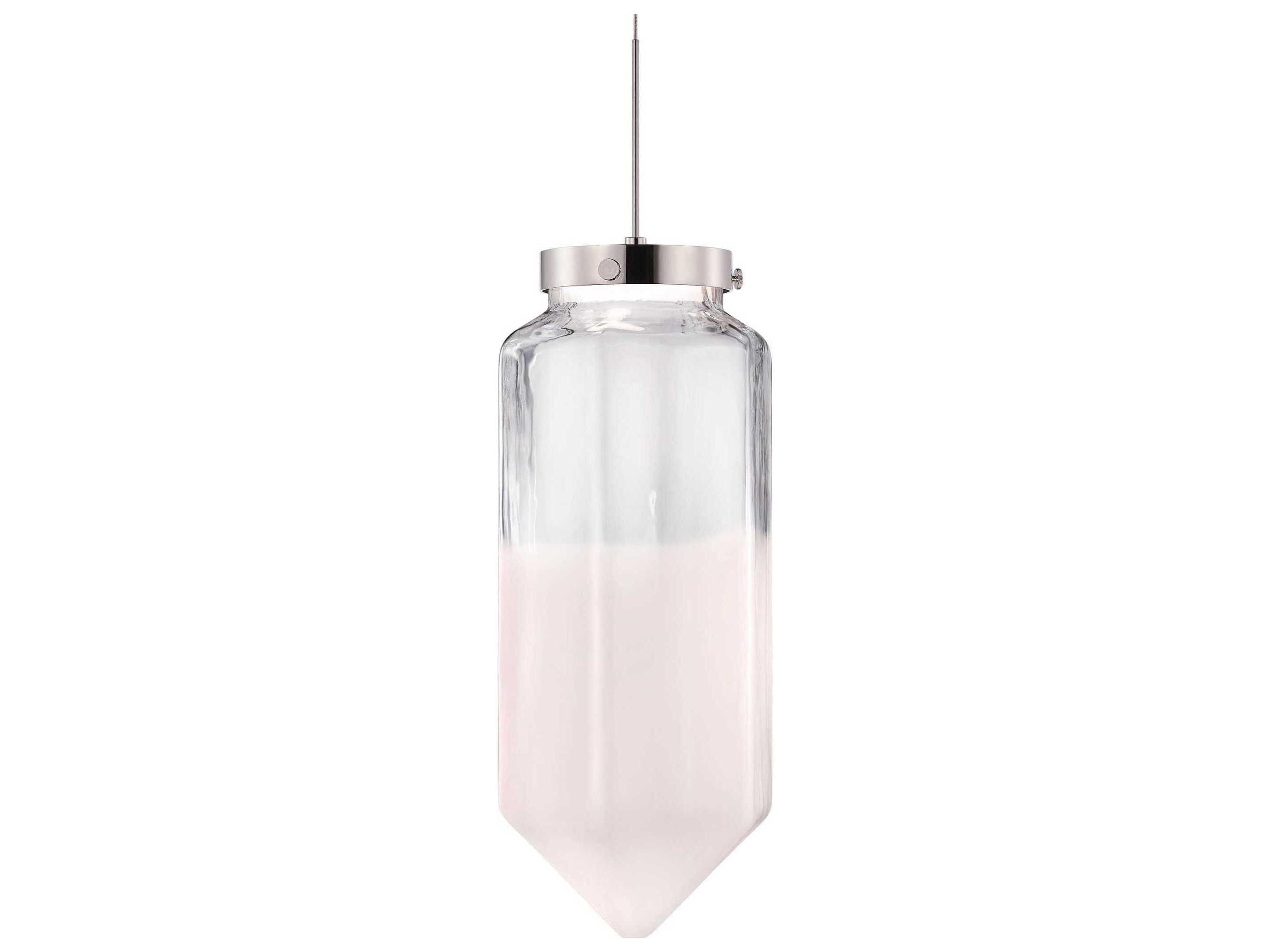 Constellation Facet Grand Opaline Clear White Cylinder Mini Pendant
