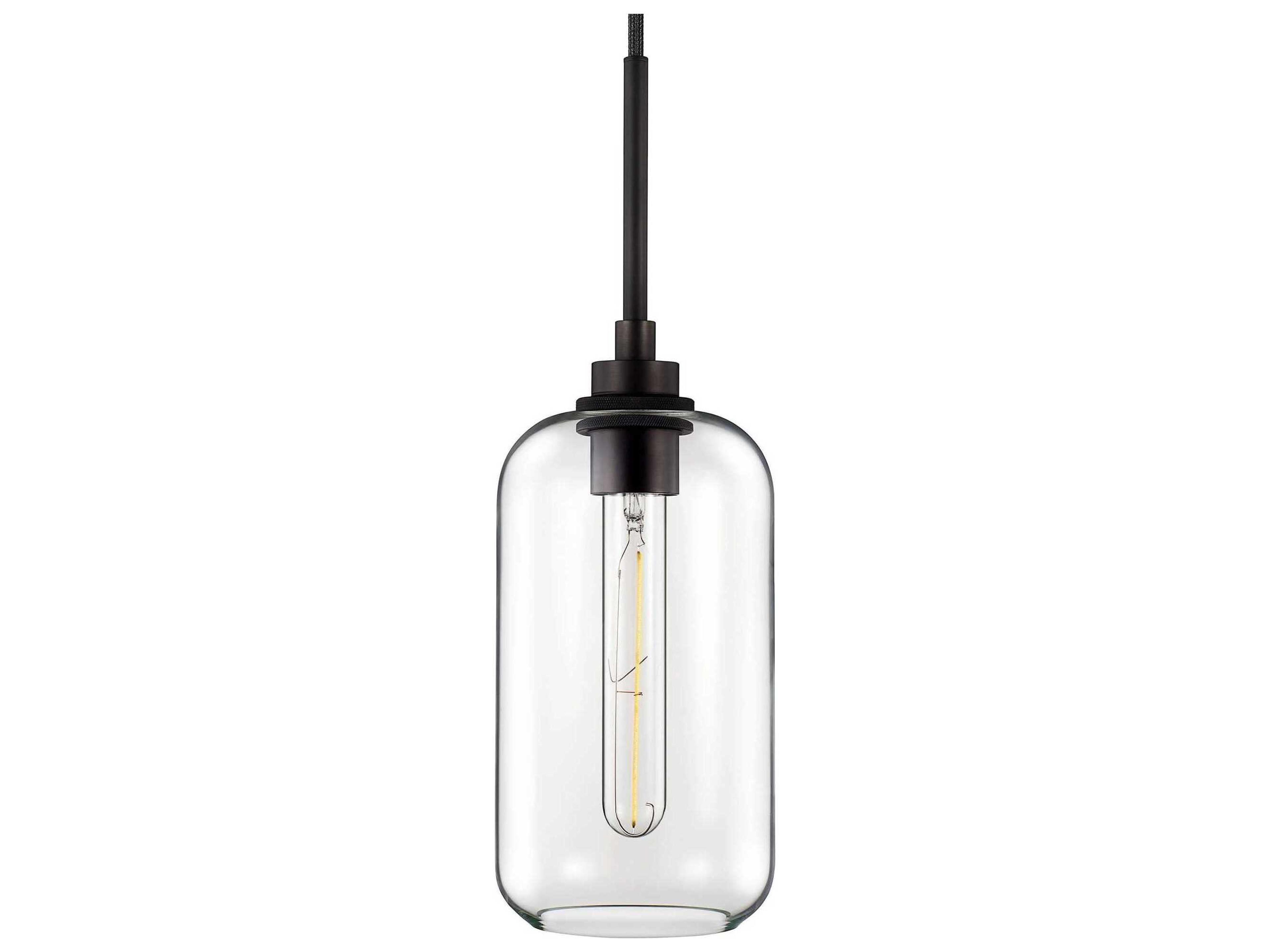 Helio 1-Light Clear Cylinder Mini Pendant