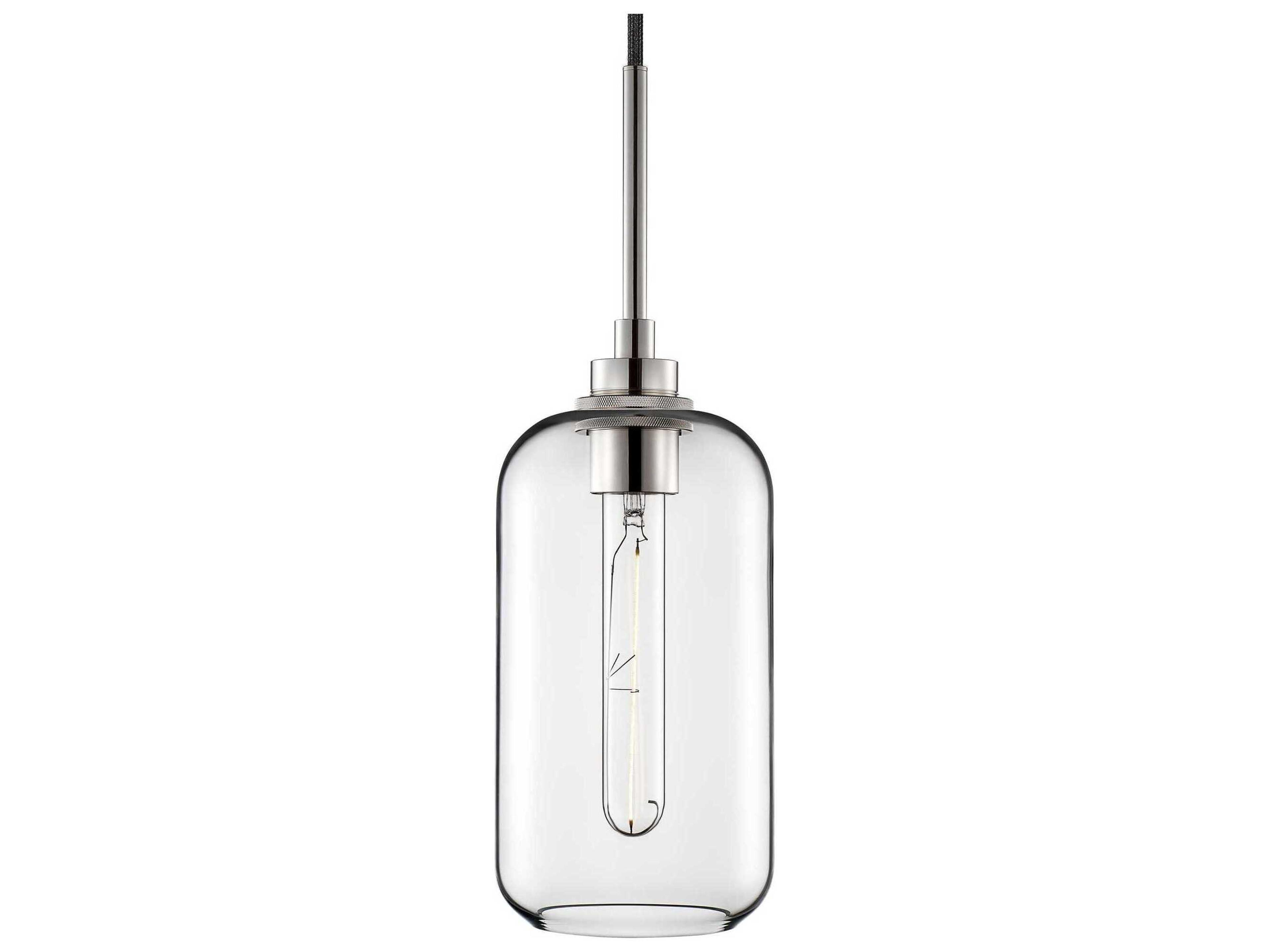 Niche Helio 1-Light Clear Cylinder Mini Pendant