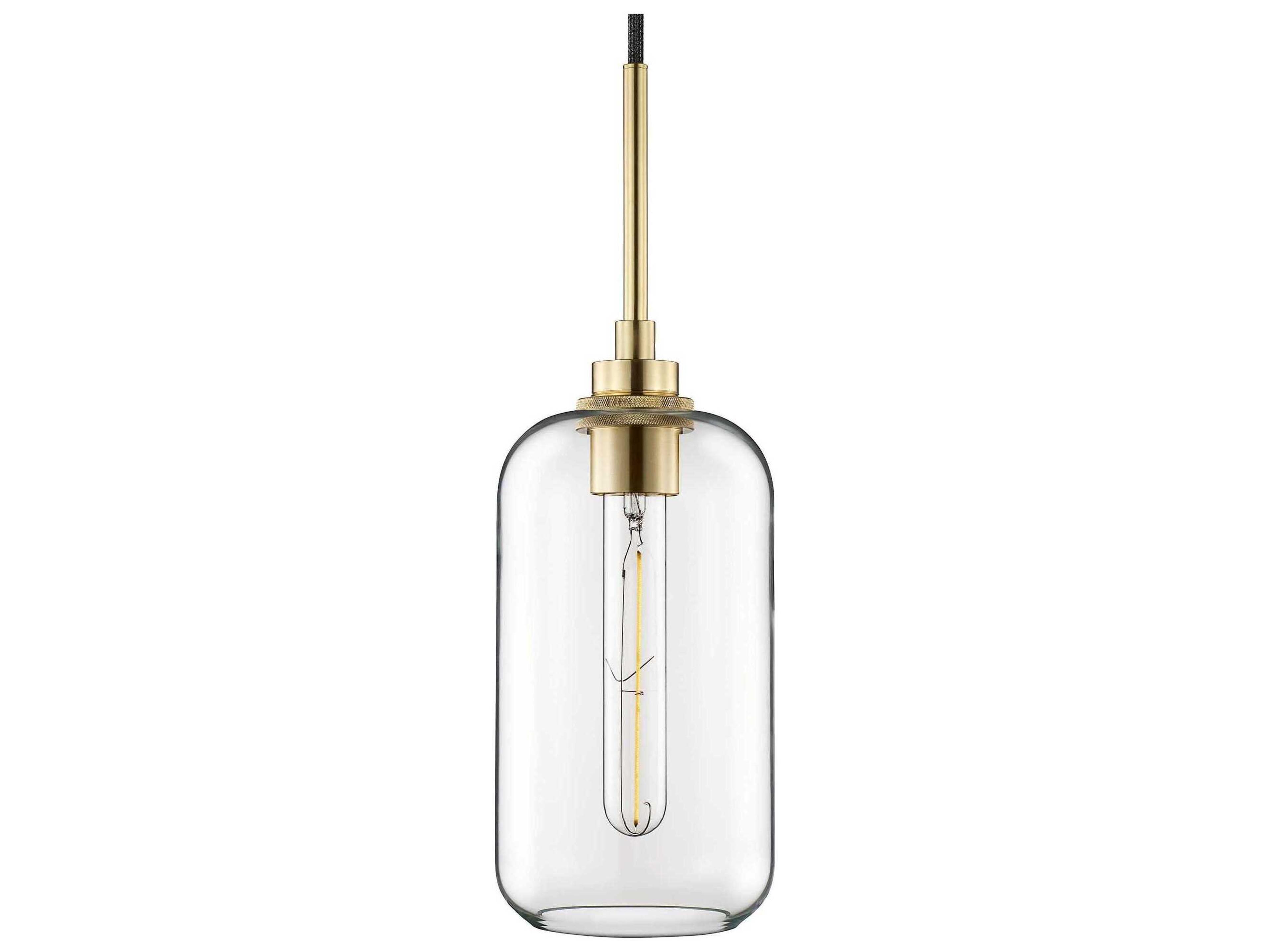 Niche Helio 1-Light Clear Cylinder Mini Pendant