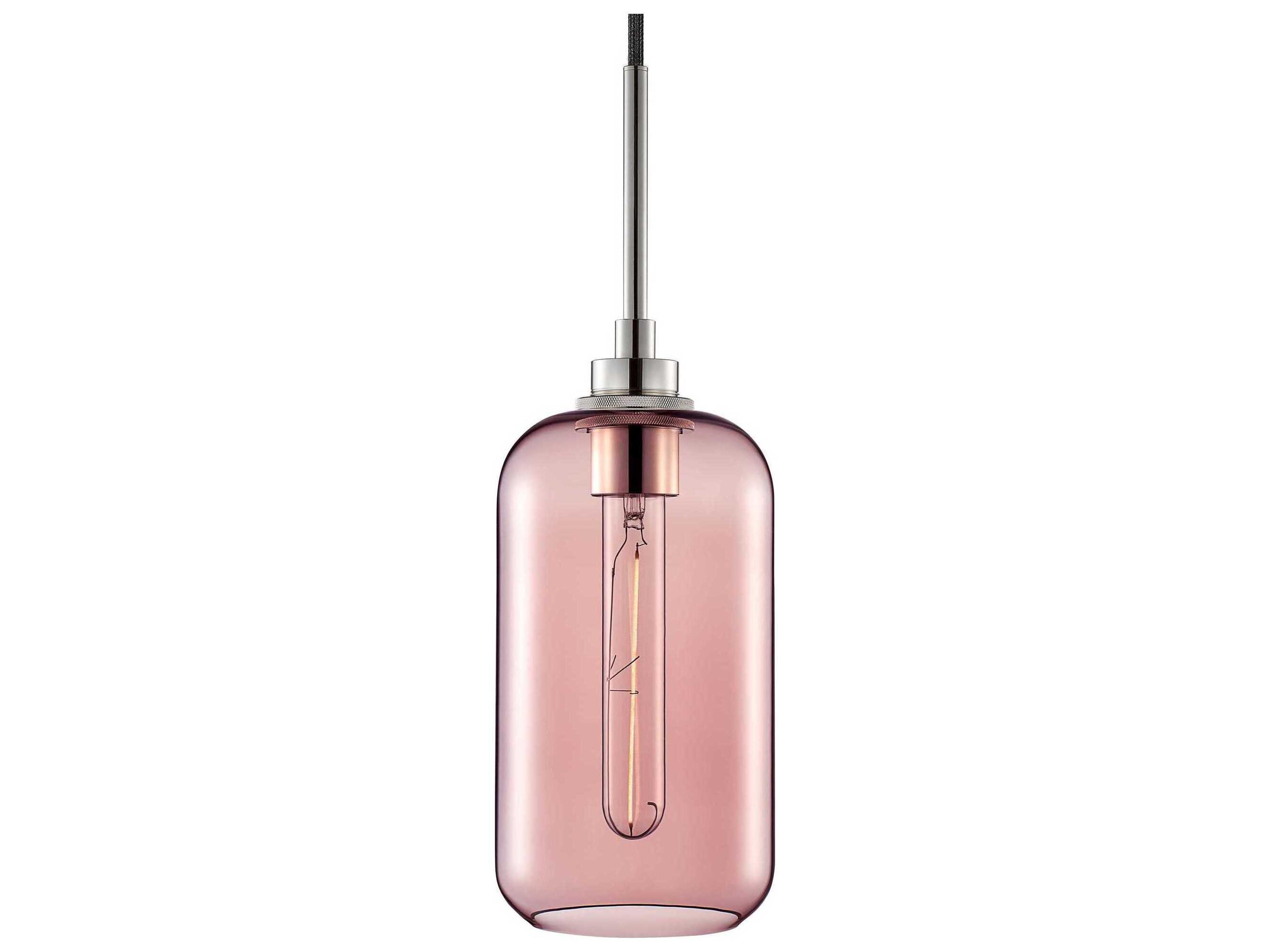 Niche Helio 1-Light Fig Pink Cylinder Mini Pendant
