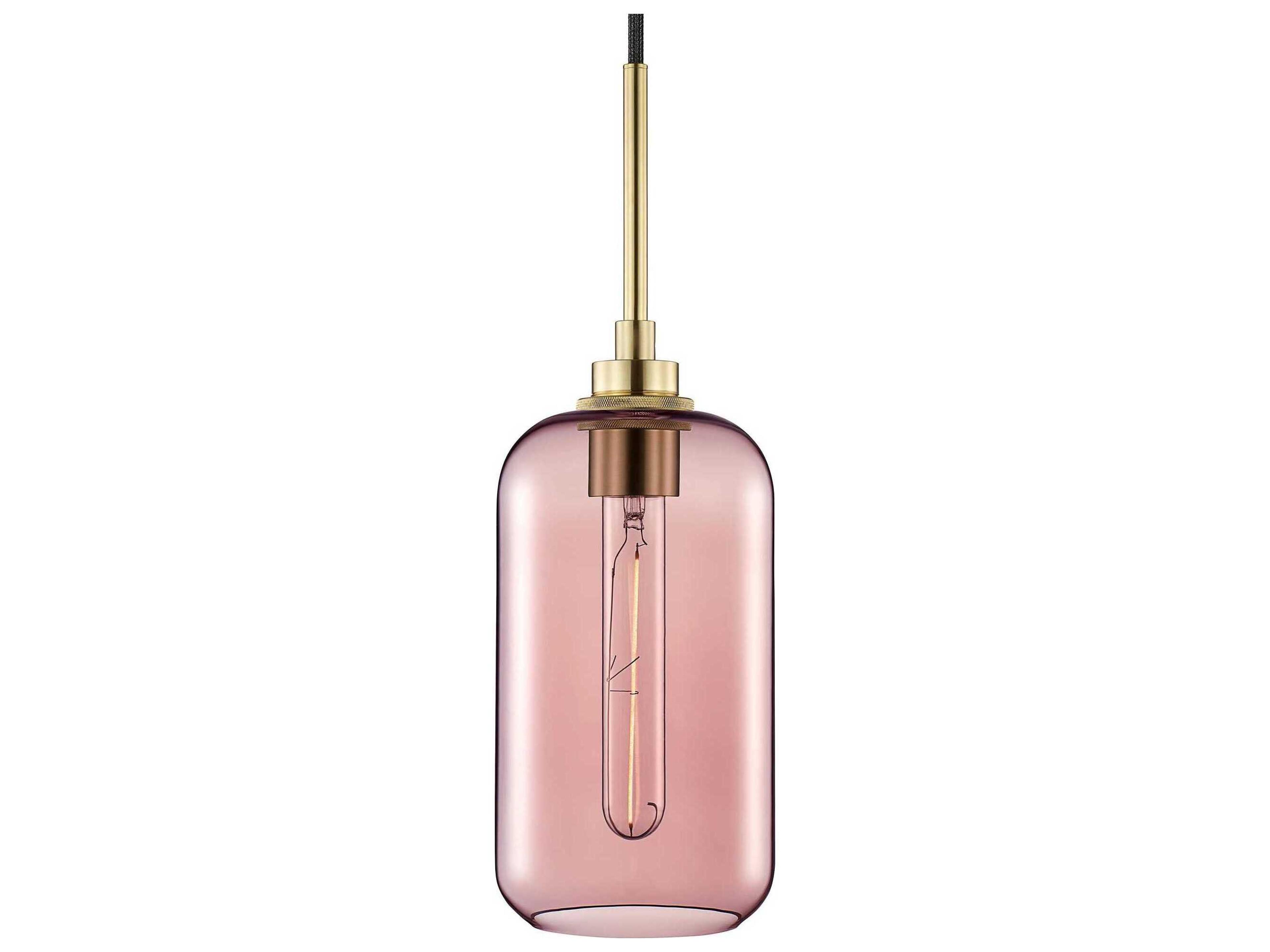 Niche Helio 1-Light Fig Pink Cylinder Mini Pendant