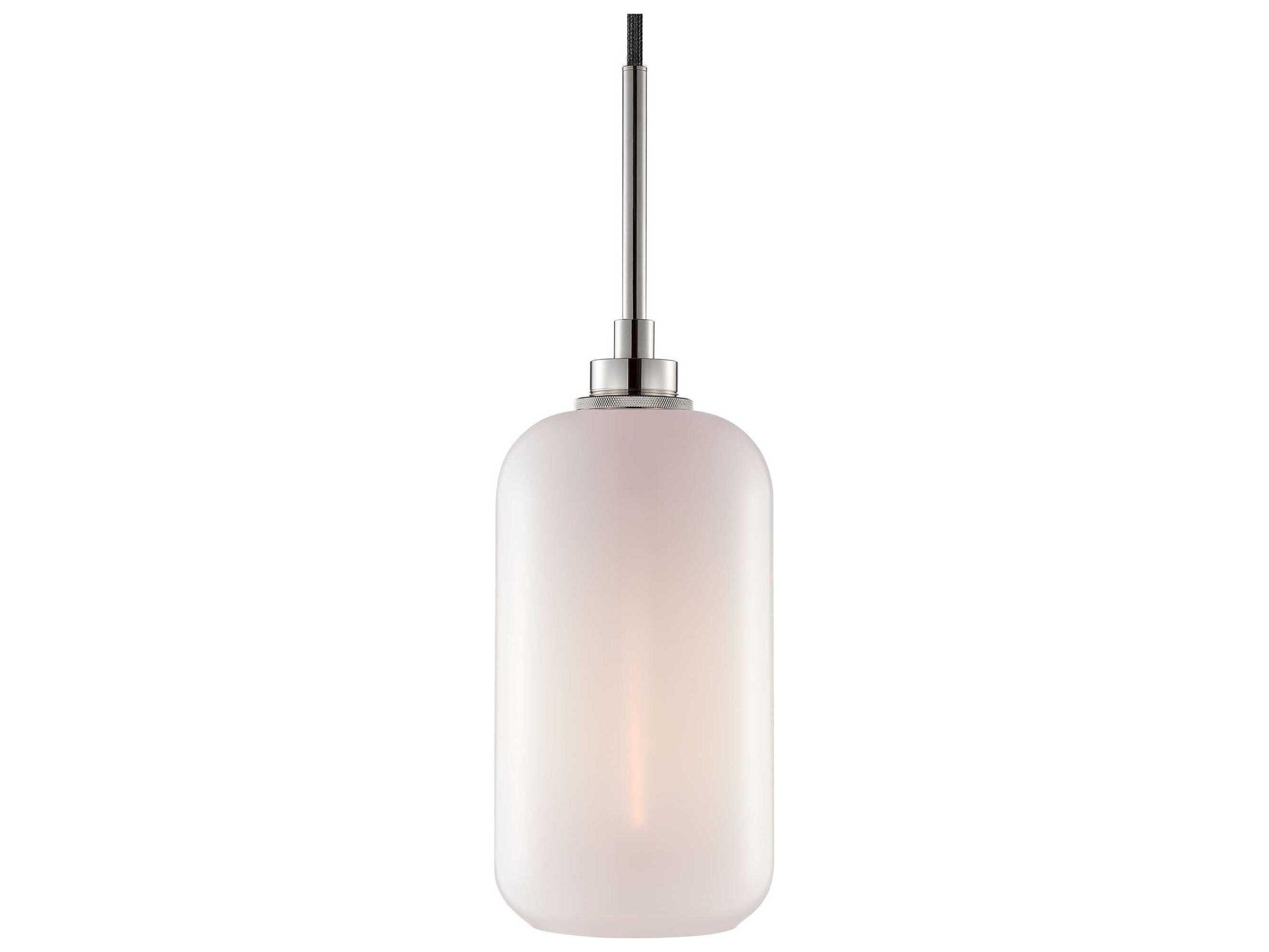 Niche Helio 1-Light Opaline White Cylinder Mini Pendant