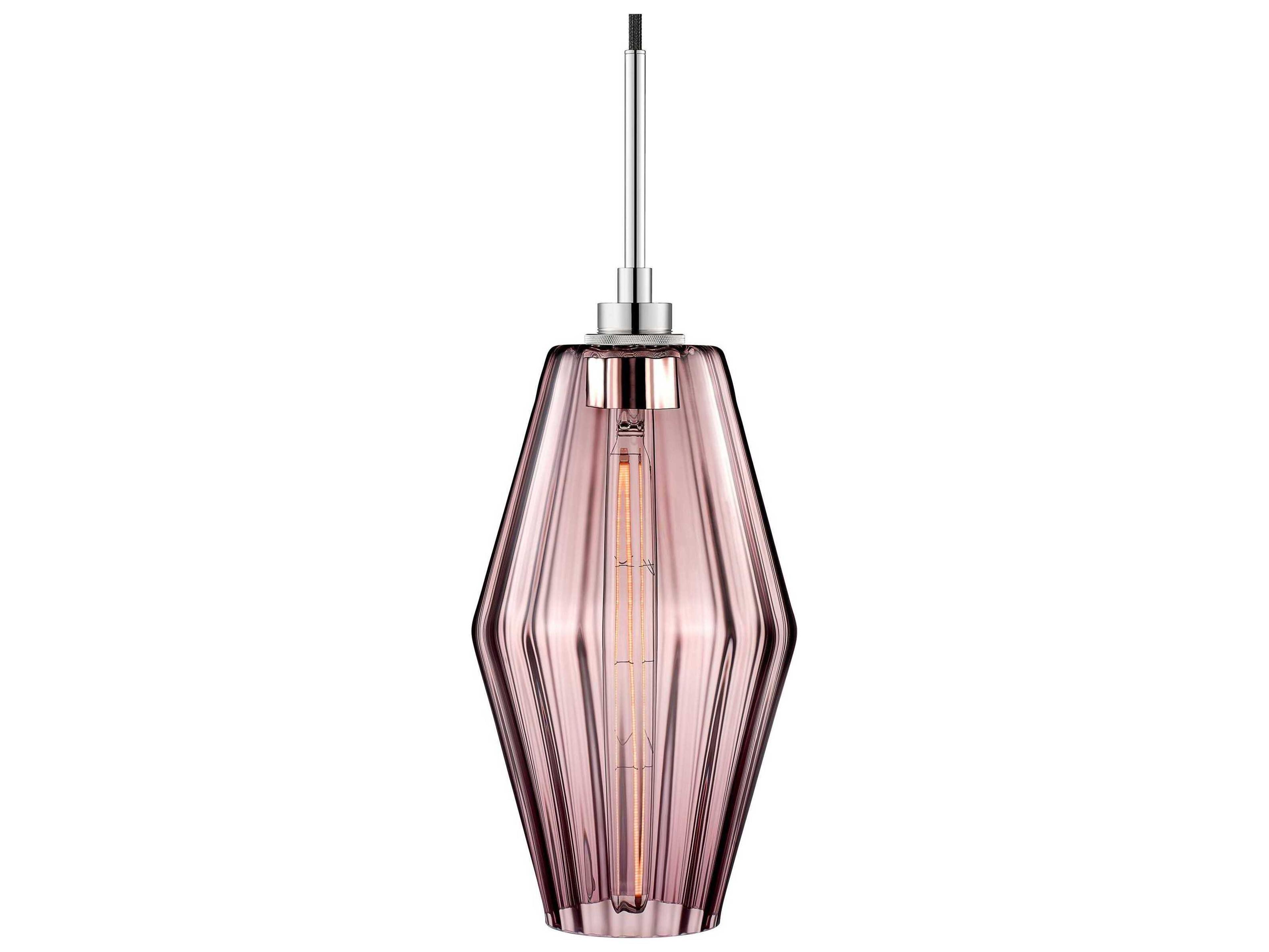 Niche Marquise 1-Light Fig Optique Pink Mini Pendant