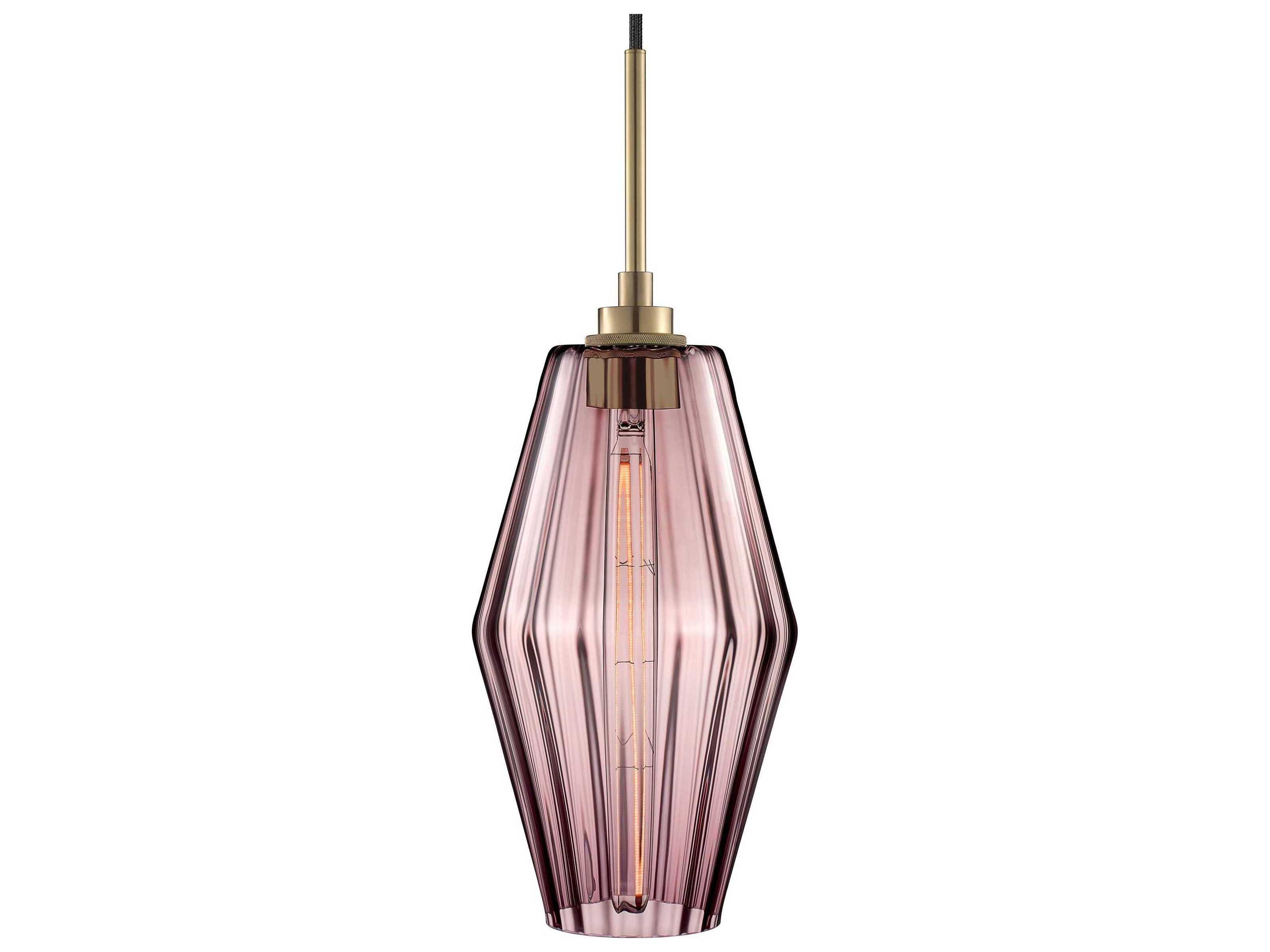 Niche Marquise 1-Light Fig Optique Pink Mini Pendant