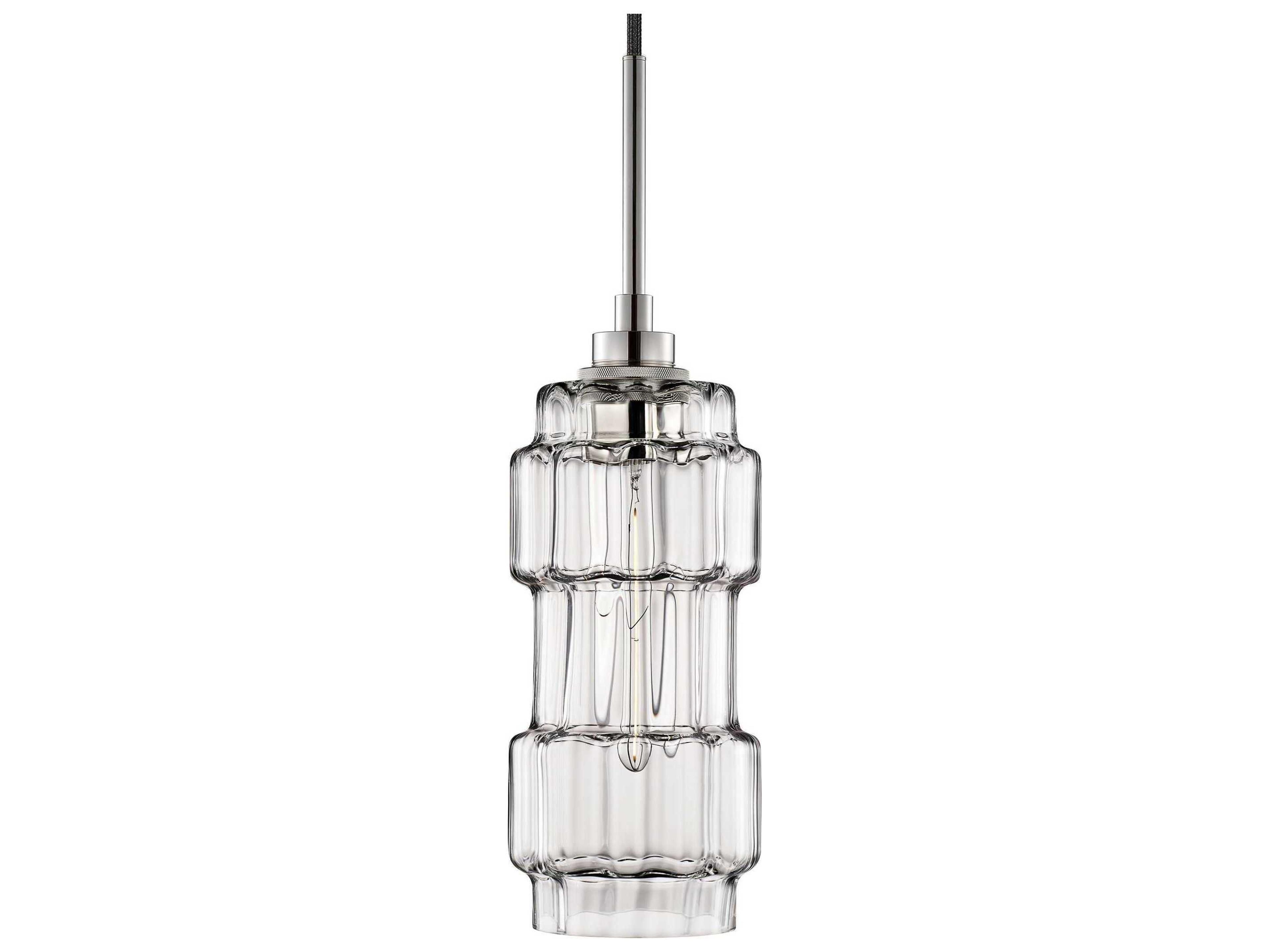 Niche Muralla 1-Light Clear Optique Cylinder Mini Pendant