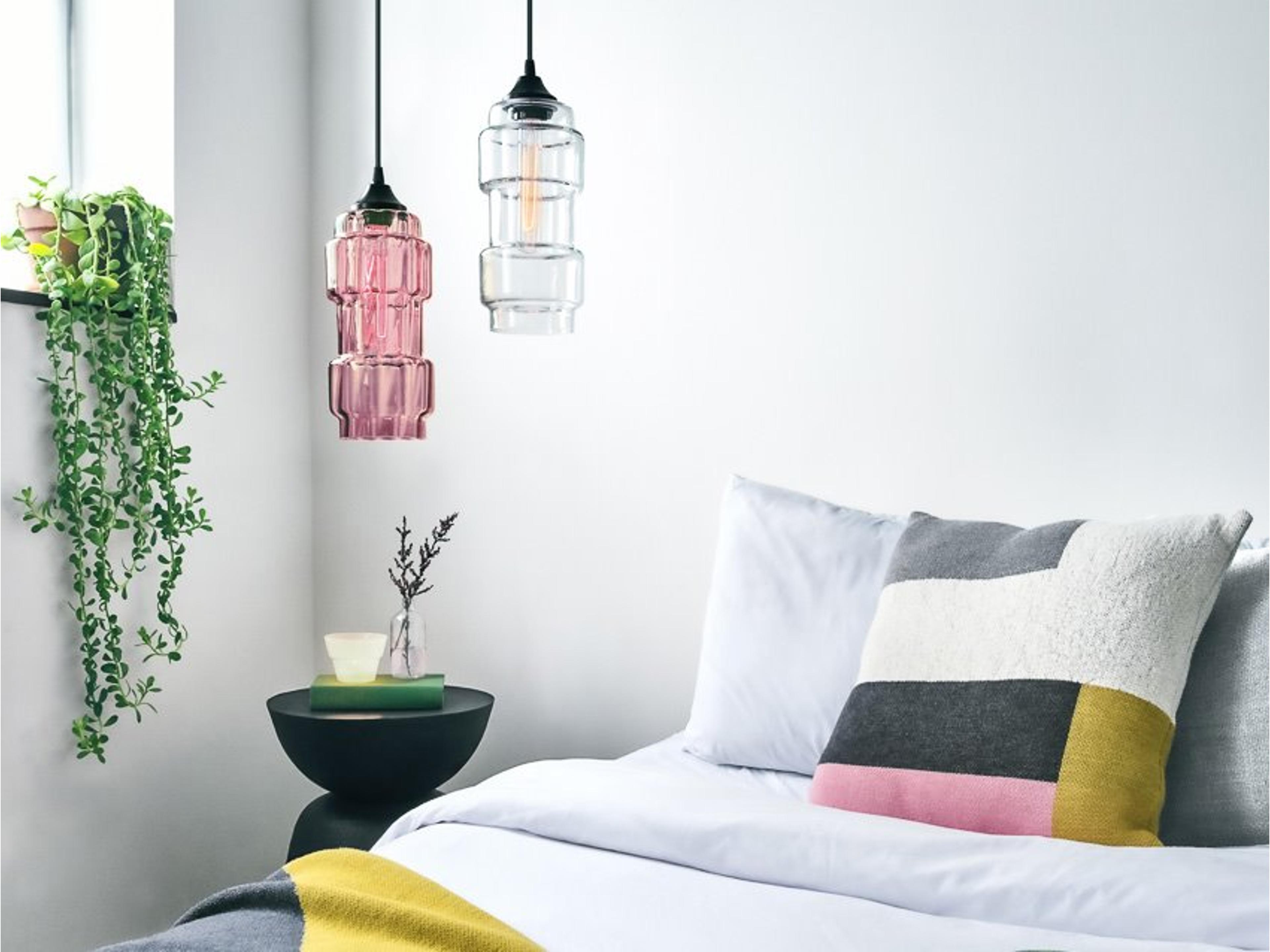 Niche Muralla 1-Light Fig Optique Pink Cylinder Mini Pendant