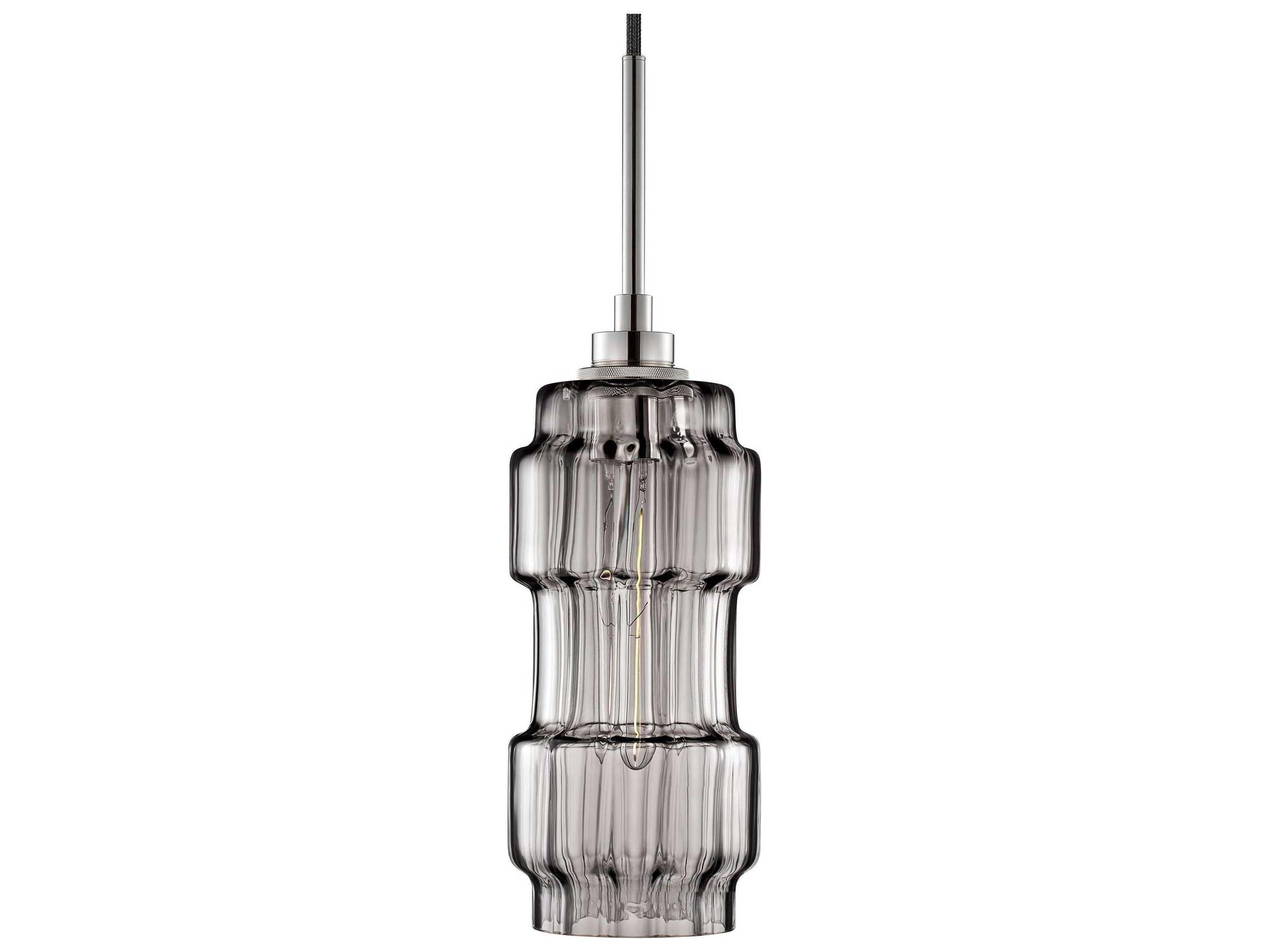 Niche Muralla 1-Light Gray Optique Cylinder Mini Pendant