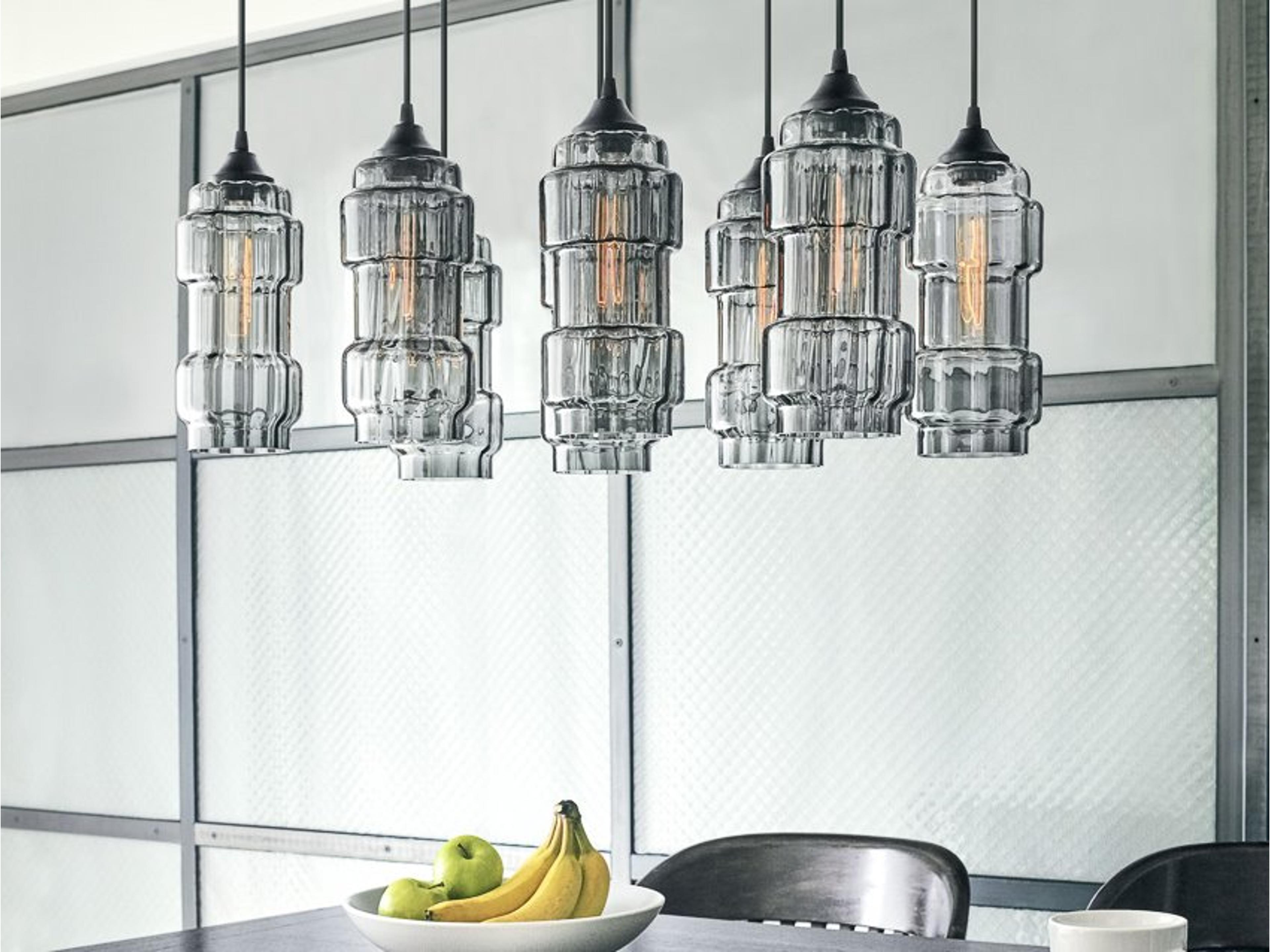Niche Muralla 1-Light Gray Optique Cylinder Mini Pendant