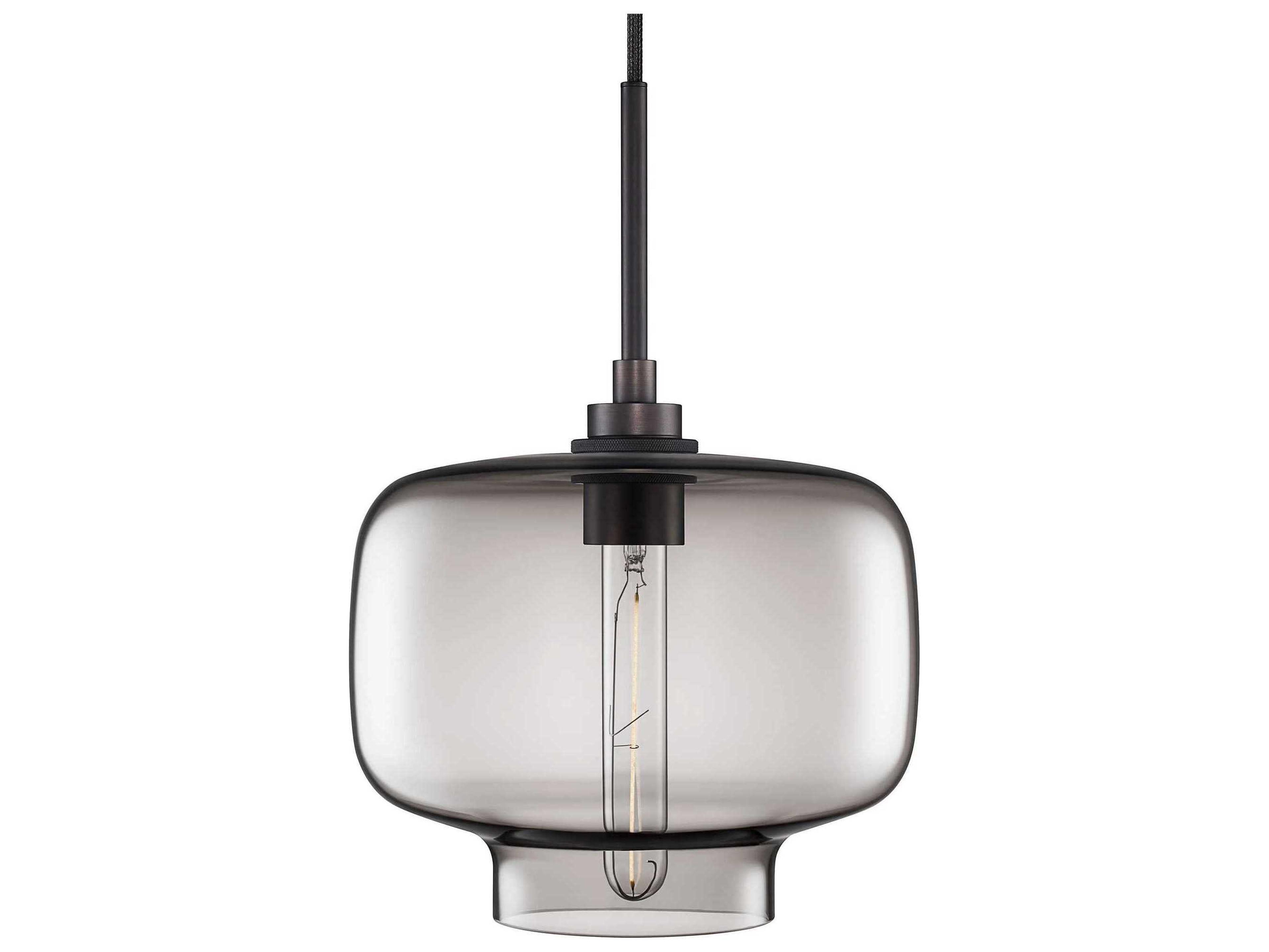 Silica Oculo 1-Light Gray Mini Pendant