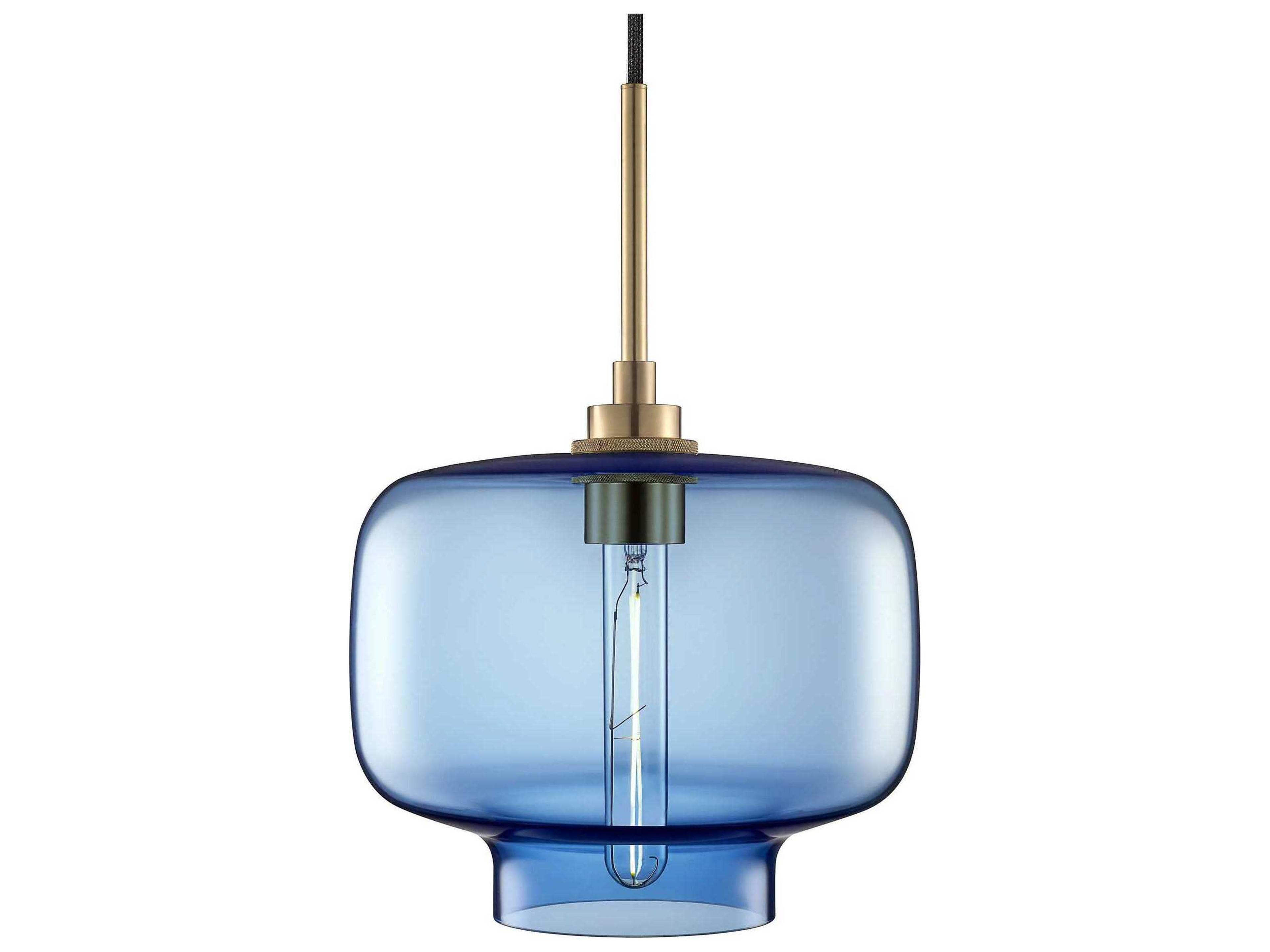 Niche Silica Oculo 1-Light Sapphire Blue Mini Pendant