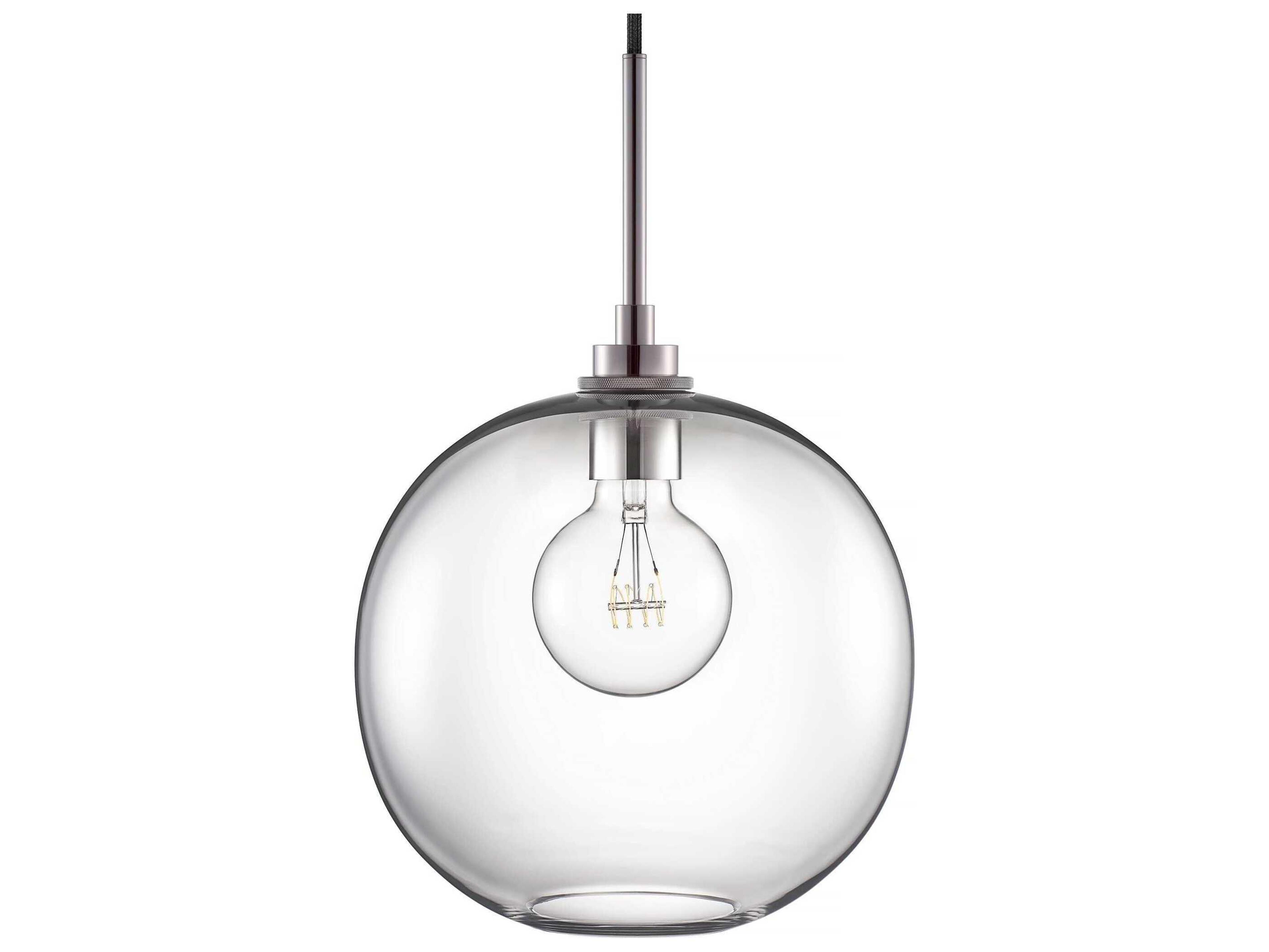 Niche Silica Solitaire 1-Light Clear Globe Mini Pendant