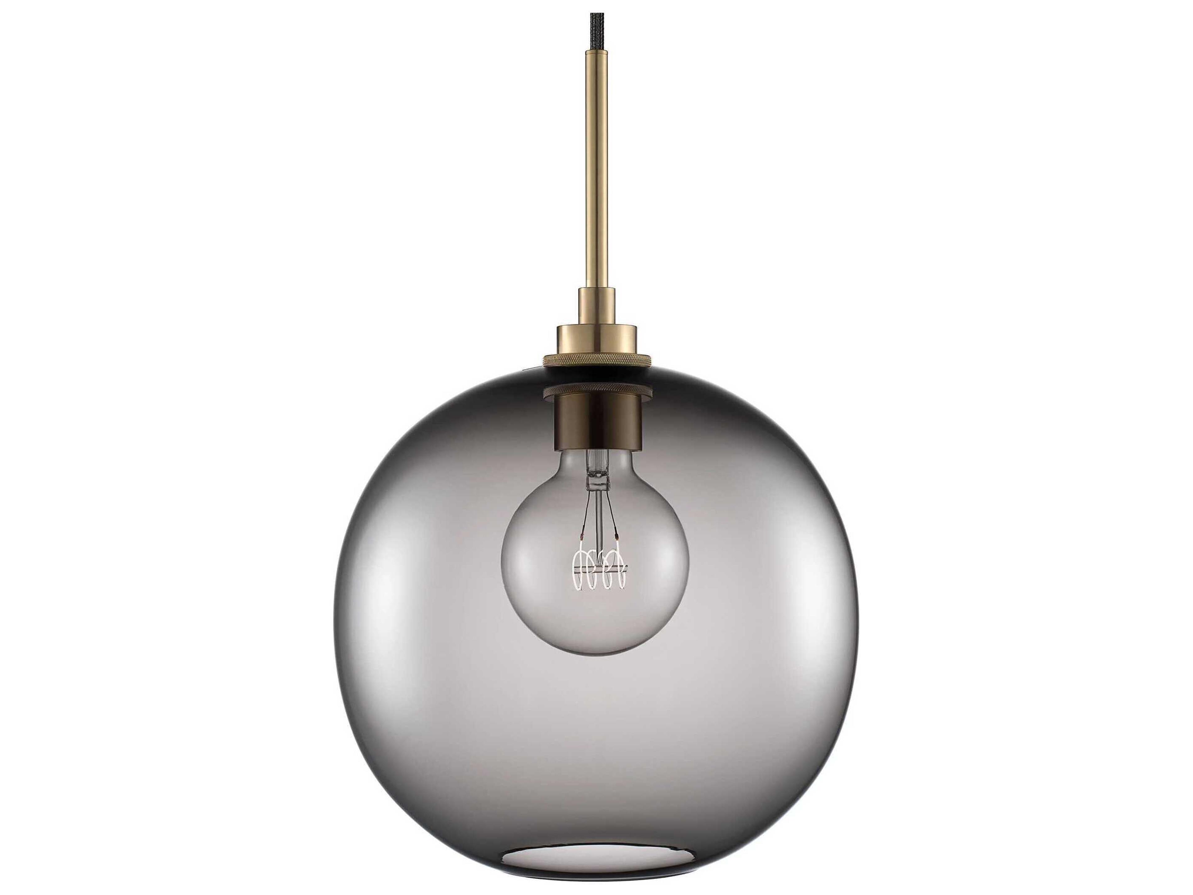 Niche Silica Solitaire 1-Light Gray Globe Mini Pendant