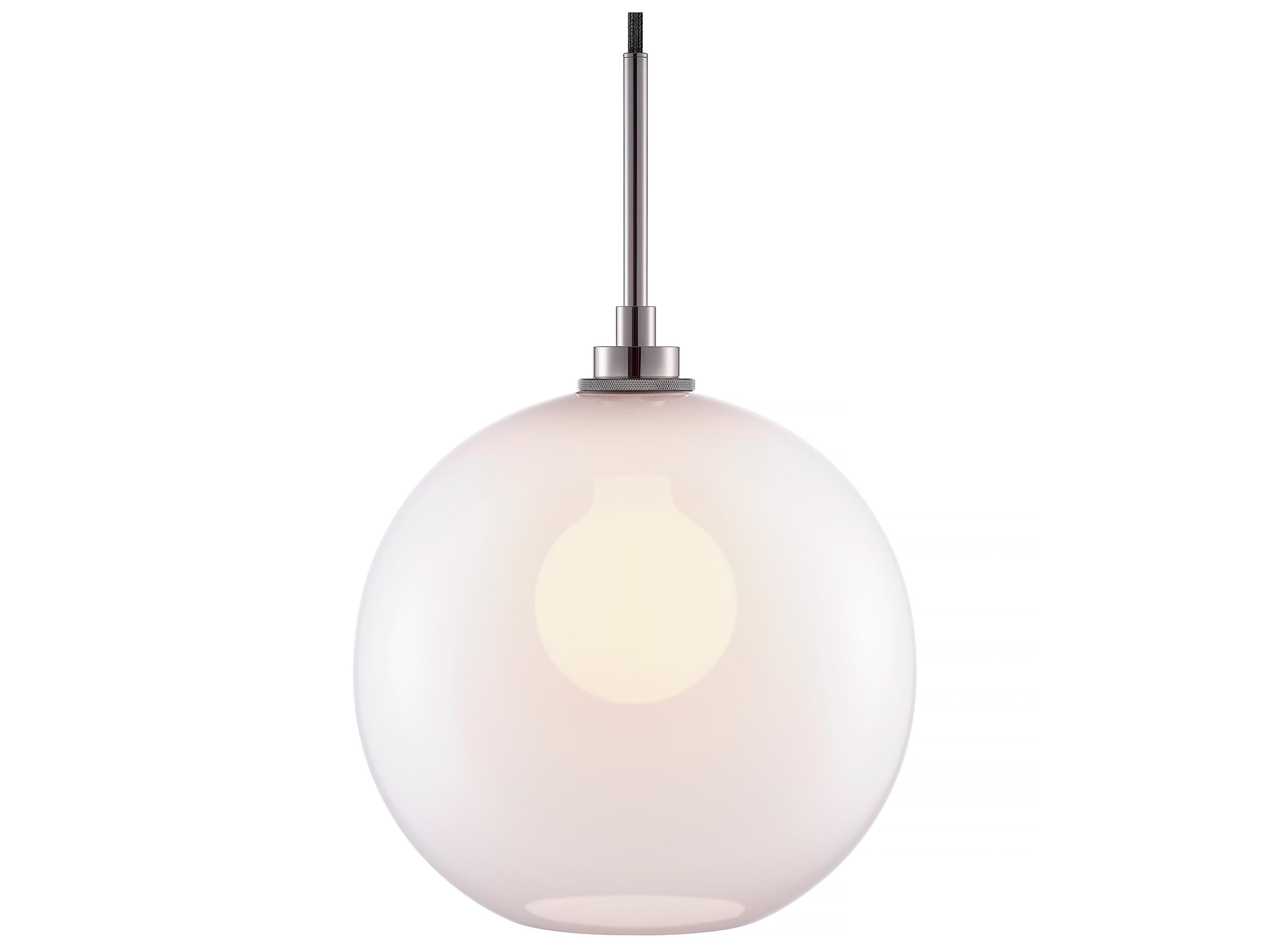 Niche Silica Solitaire 1-Light Opaline White Globe Mini Pendant