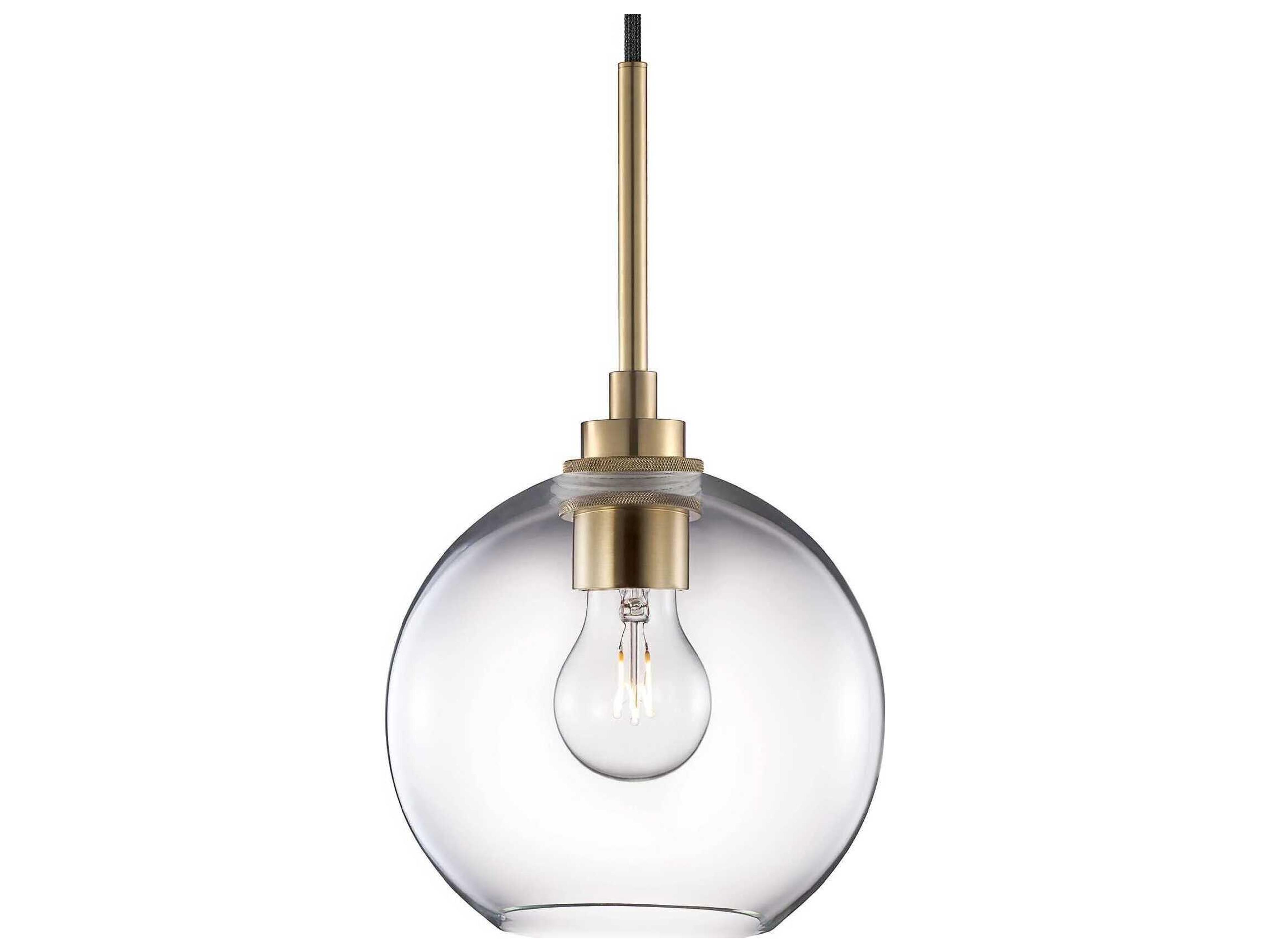 Niche Silica Solitaire Petite 1-Light Clear Globe Mini Pendant