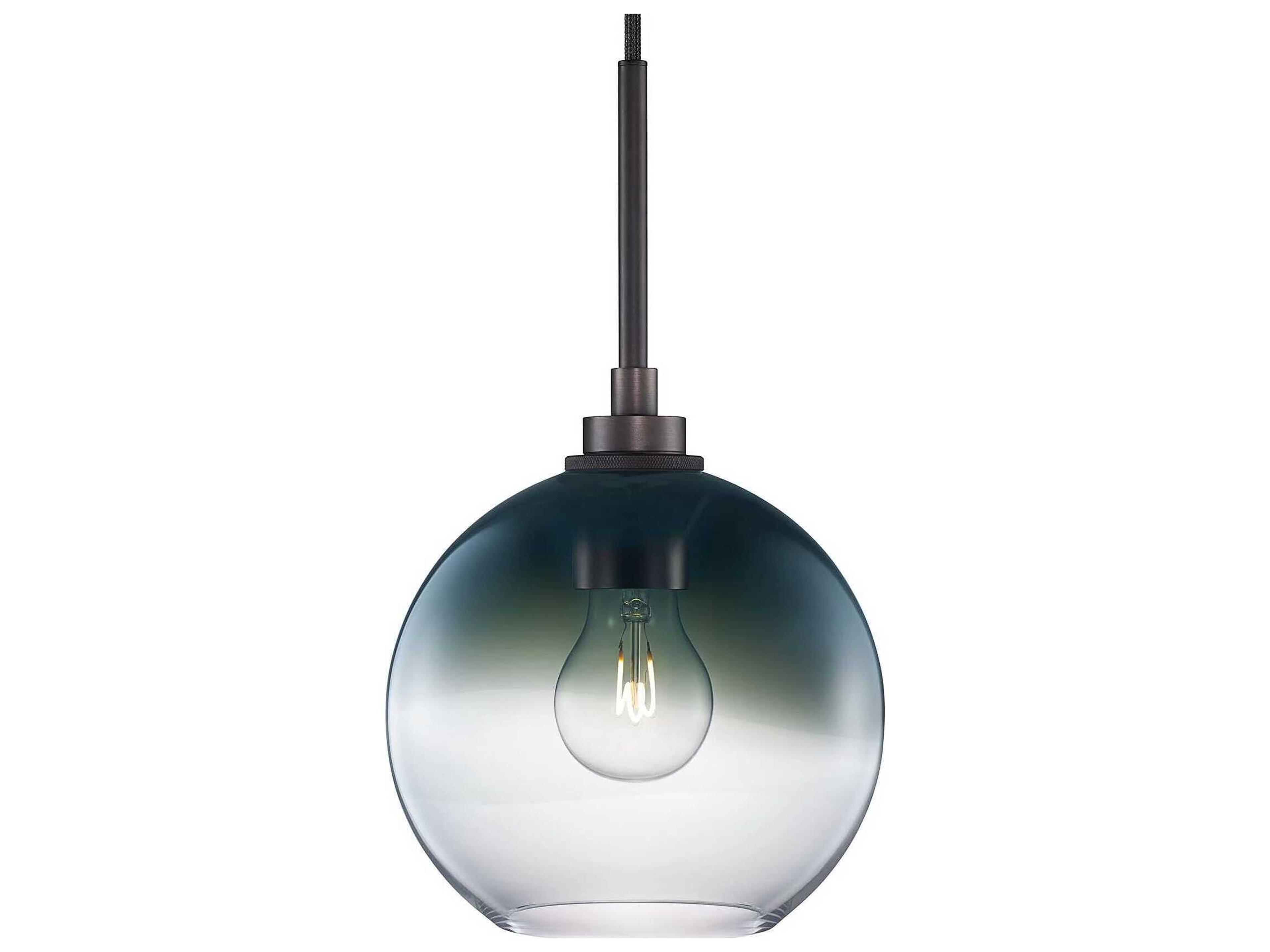 Silica Solitaire Petite Ombra 1-Light Storm Clear Gray Globe Mini Pendant