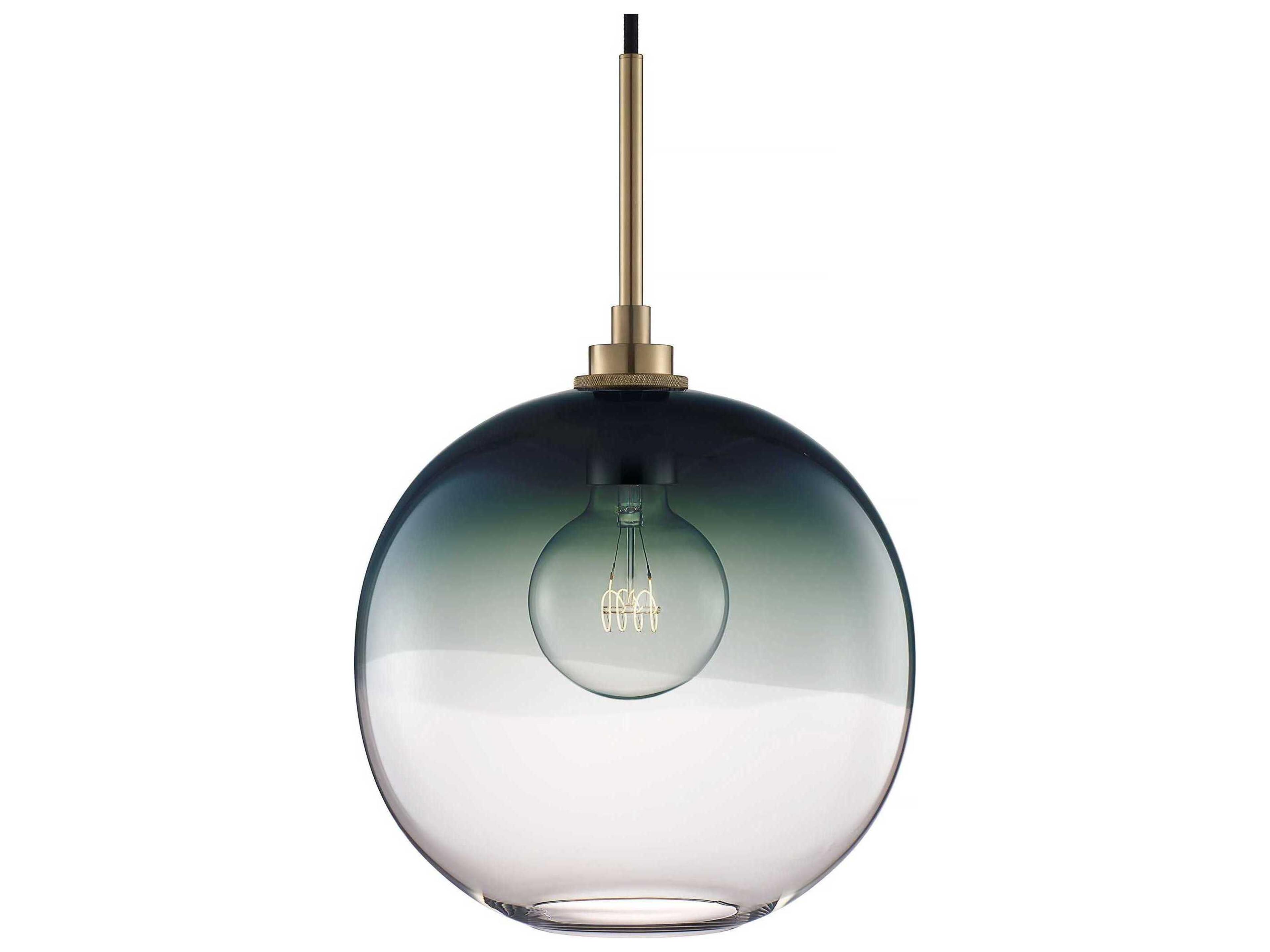 Niche Silica Solitaire Ombra 1-Light Storm Clear Gray Globe Mini Pendant