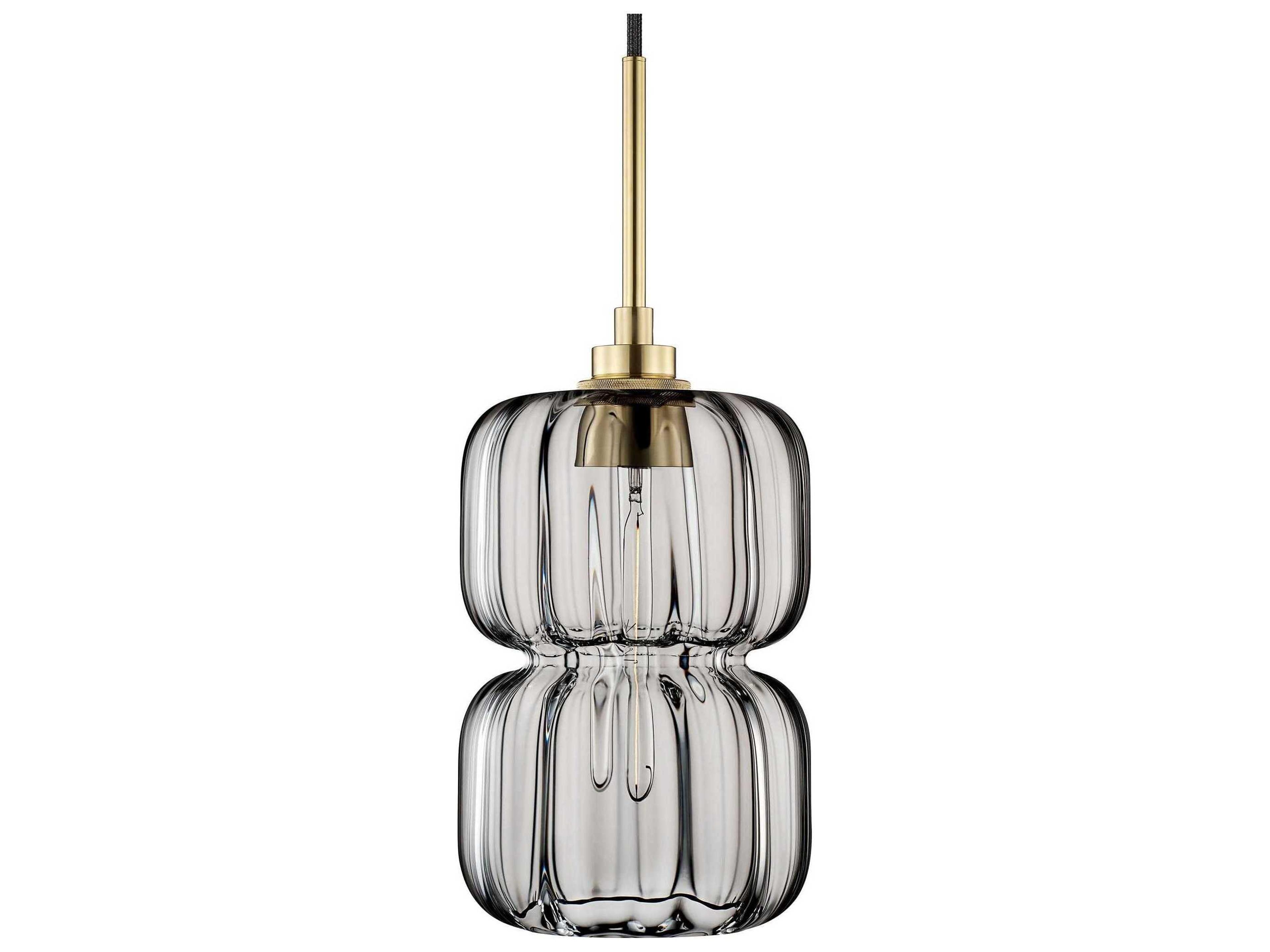 Niche Pinch Optique 1-Light Gray Mini Pendant