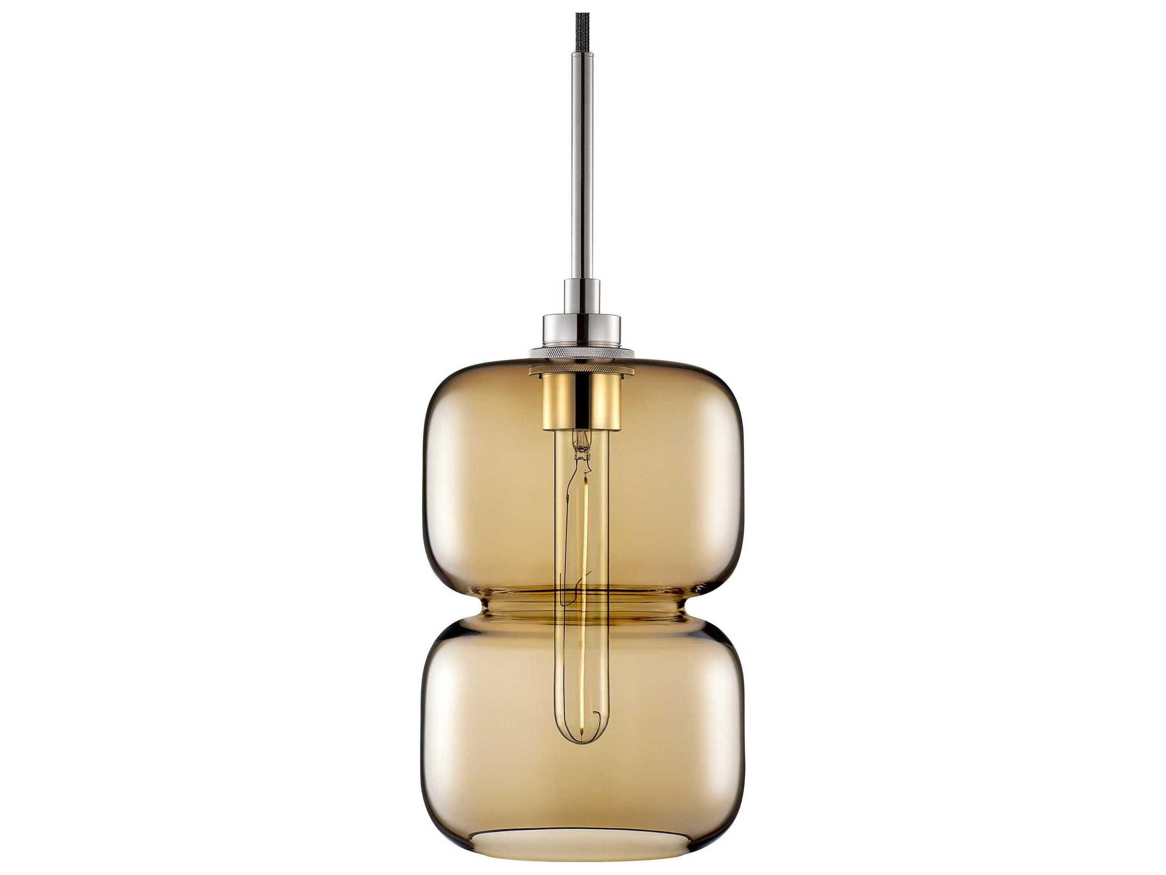Niche Pinch 1-Light Smoke Yellow Mini Pendant