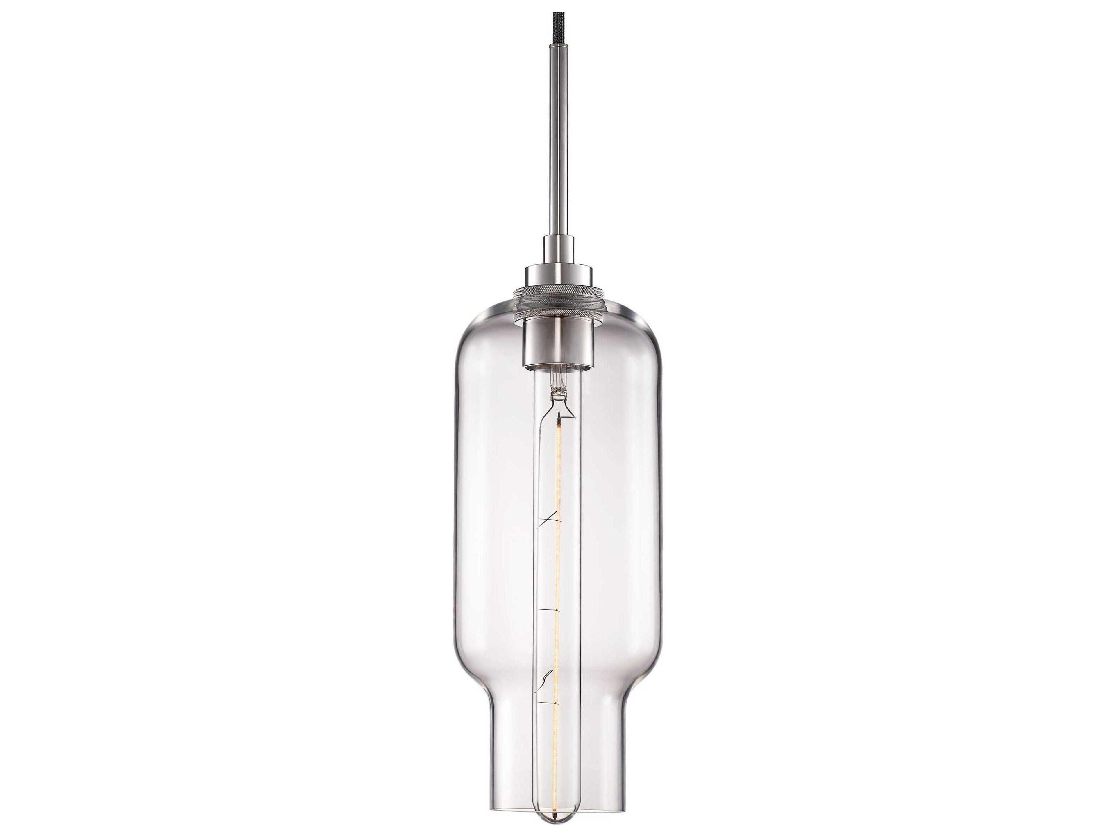 Niche Silica Pharos 1-Light Clear Cylinder Mini Pendant
