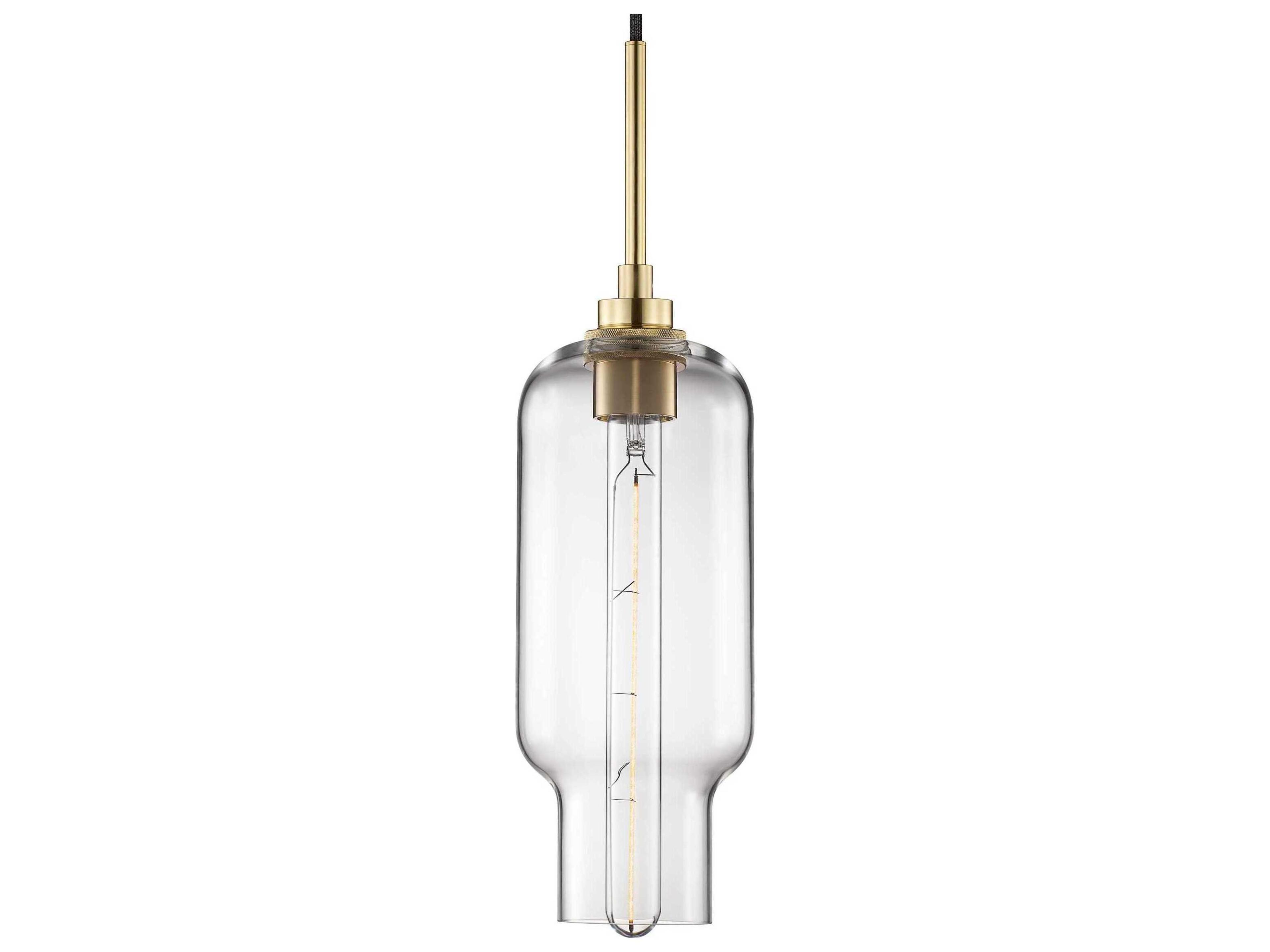 Niche Silica Pharos 1-Light Clear Cylinder Mini Pendant