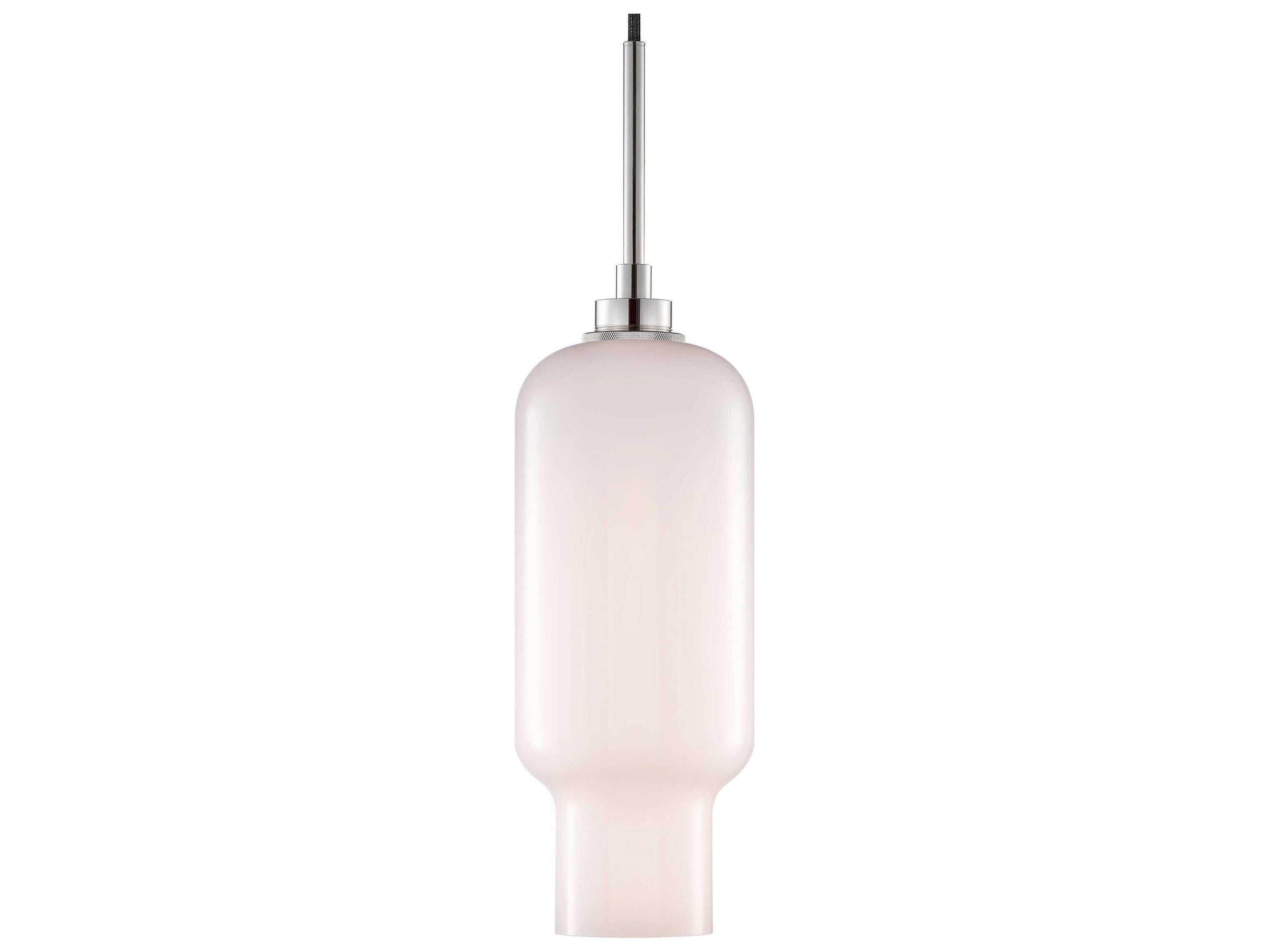 Niche Silica Pharos 1-Light Opaline White Cylinder Mini Pendant