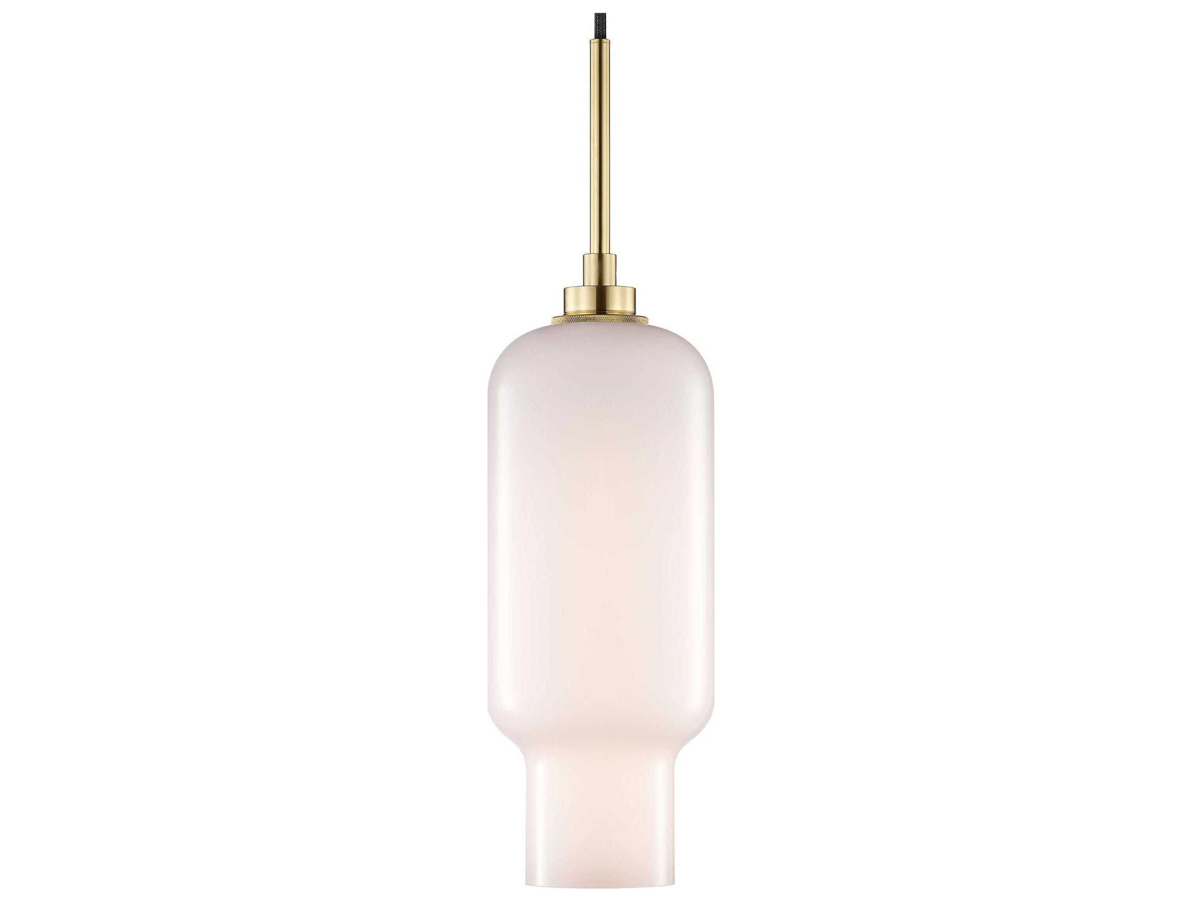 Niche Silica Pharos 1-Light Opaline White Cylinder Mini Pendant