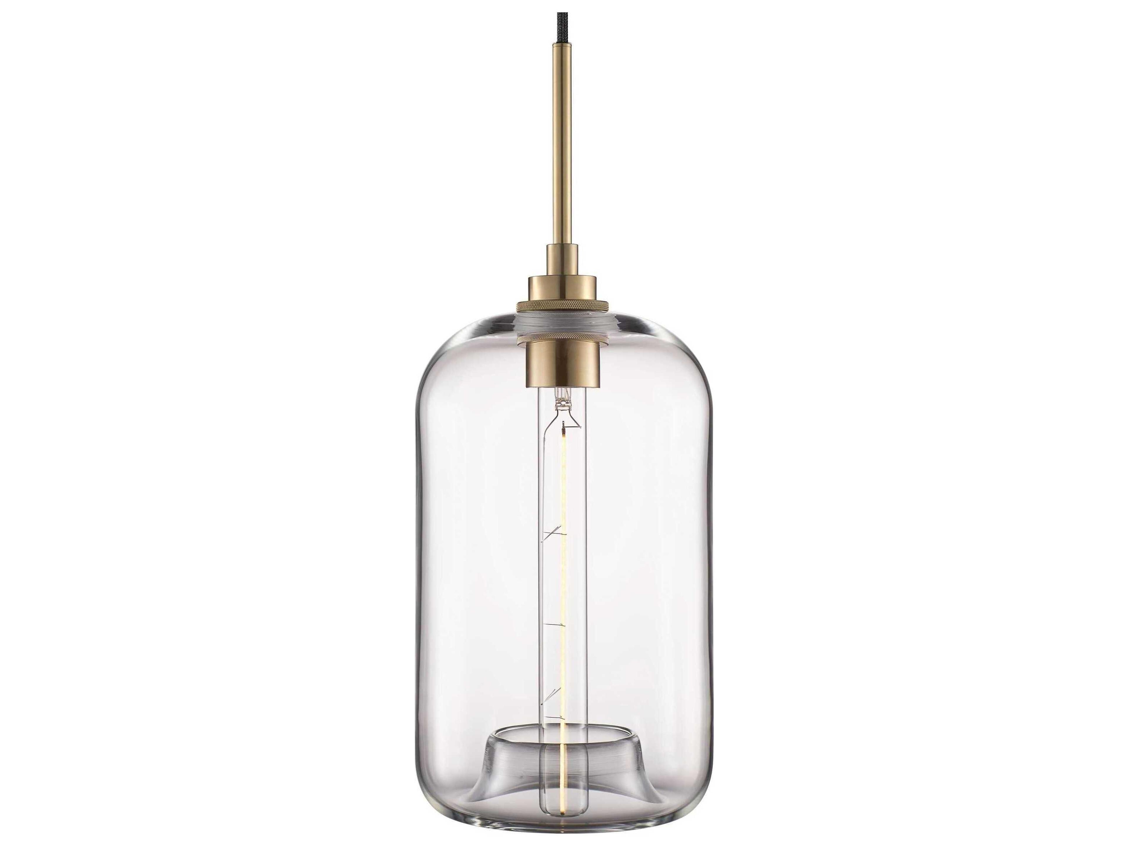 Niche Silica Pod 1-Light Clear Cylinder Mini Pendant