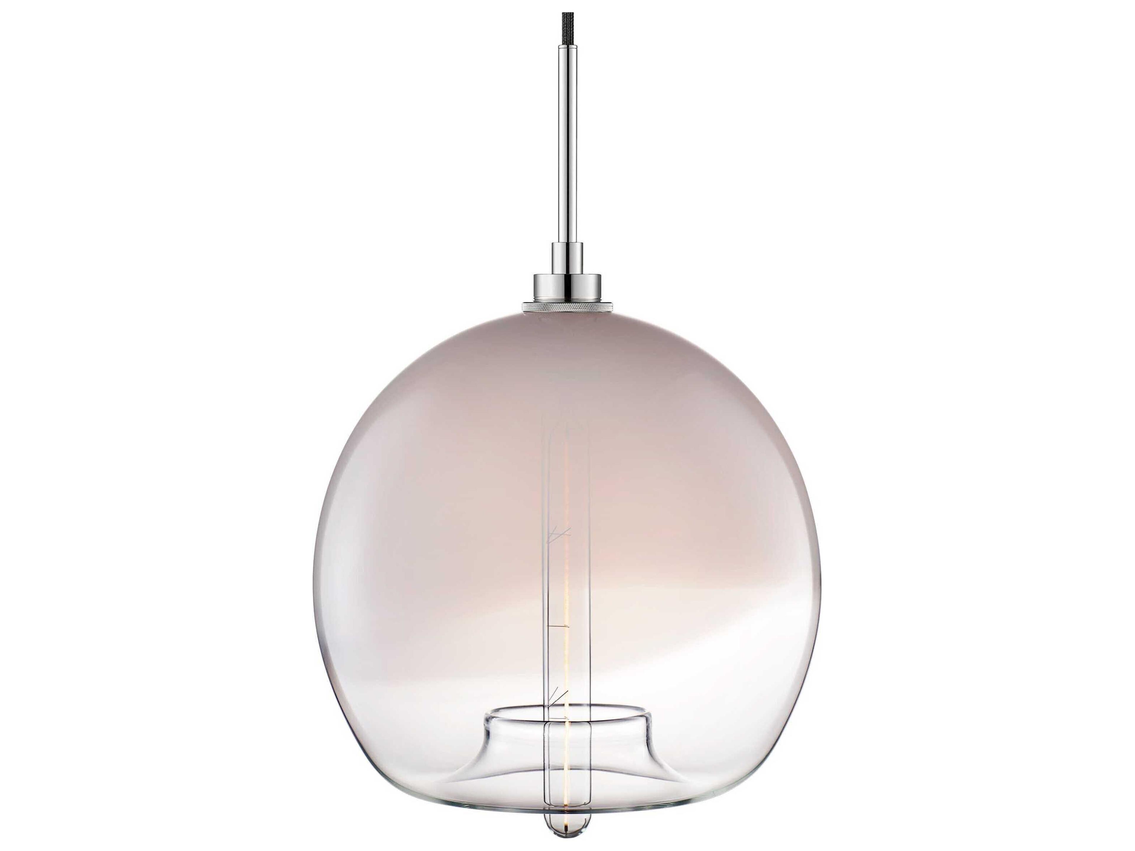 Silica Stamen Ombra 1-Light Opaline Clear Gray Globe Mini Pendant